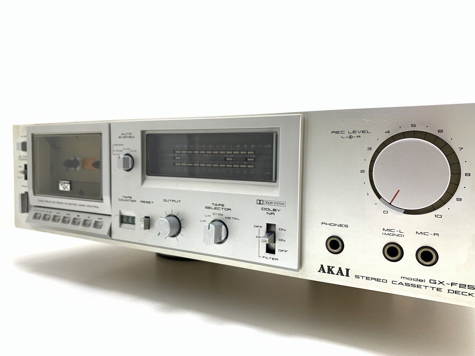 AKAI GX F25 Stereo Cassette Deck 2 Head Vintage 1981 Refurbished WORK Good Look