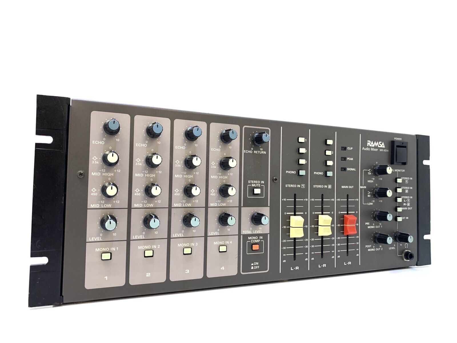 PANASONIC Ramsa Audio Mixer WR-M10A with Rackmount Ears Working 100% Like New