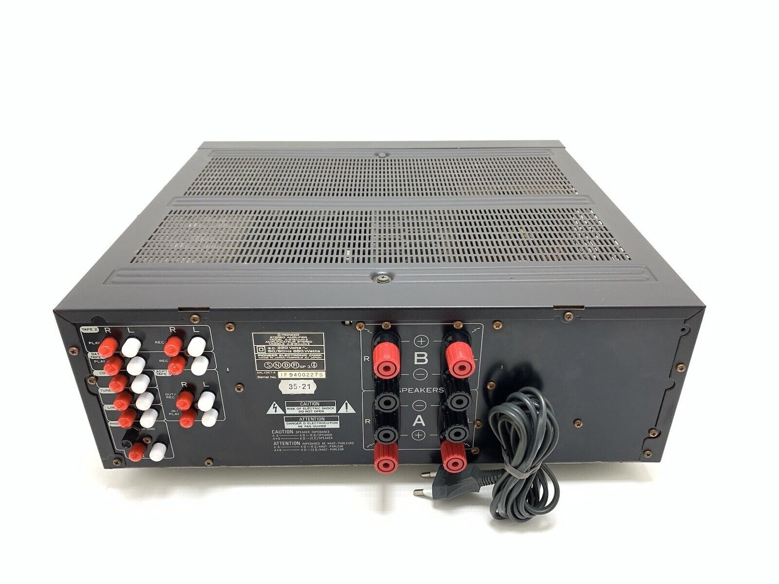 PIONEER A 616 MarkII Stereo Amplifier 80+80Watts RMS Vintage 1988 WORK Good Look