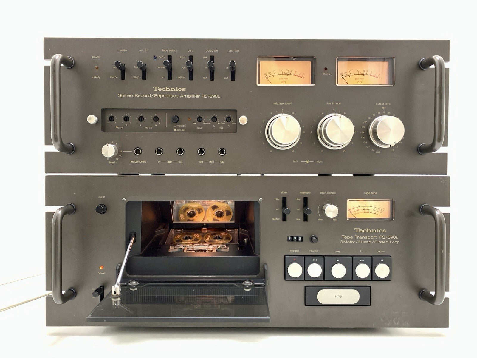 TECHNICS RS 690U 9900U Stereo Cassette Deck 3 Motors Vintage 1977