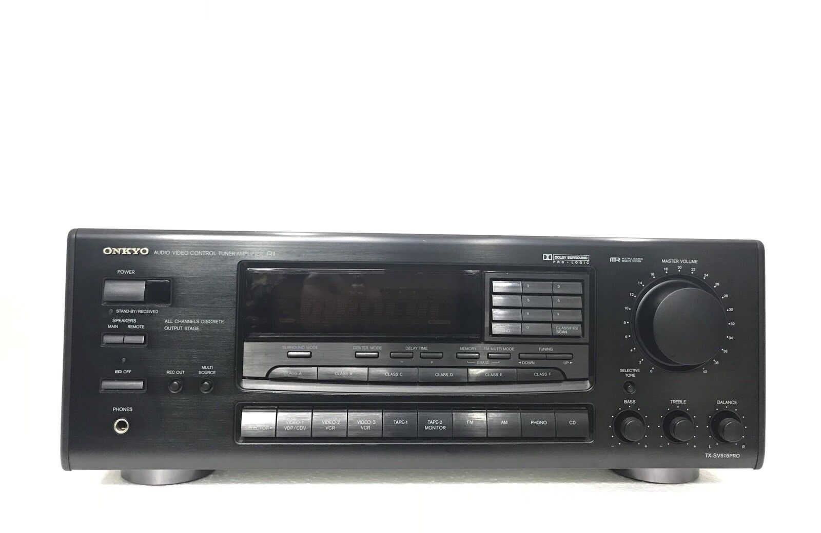 ONKYO TX-SV515PRO 5 Channel AUDIO VÍDEO Receiver 290 Watts Vintage 1993 Like New