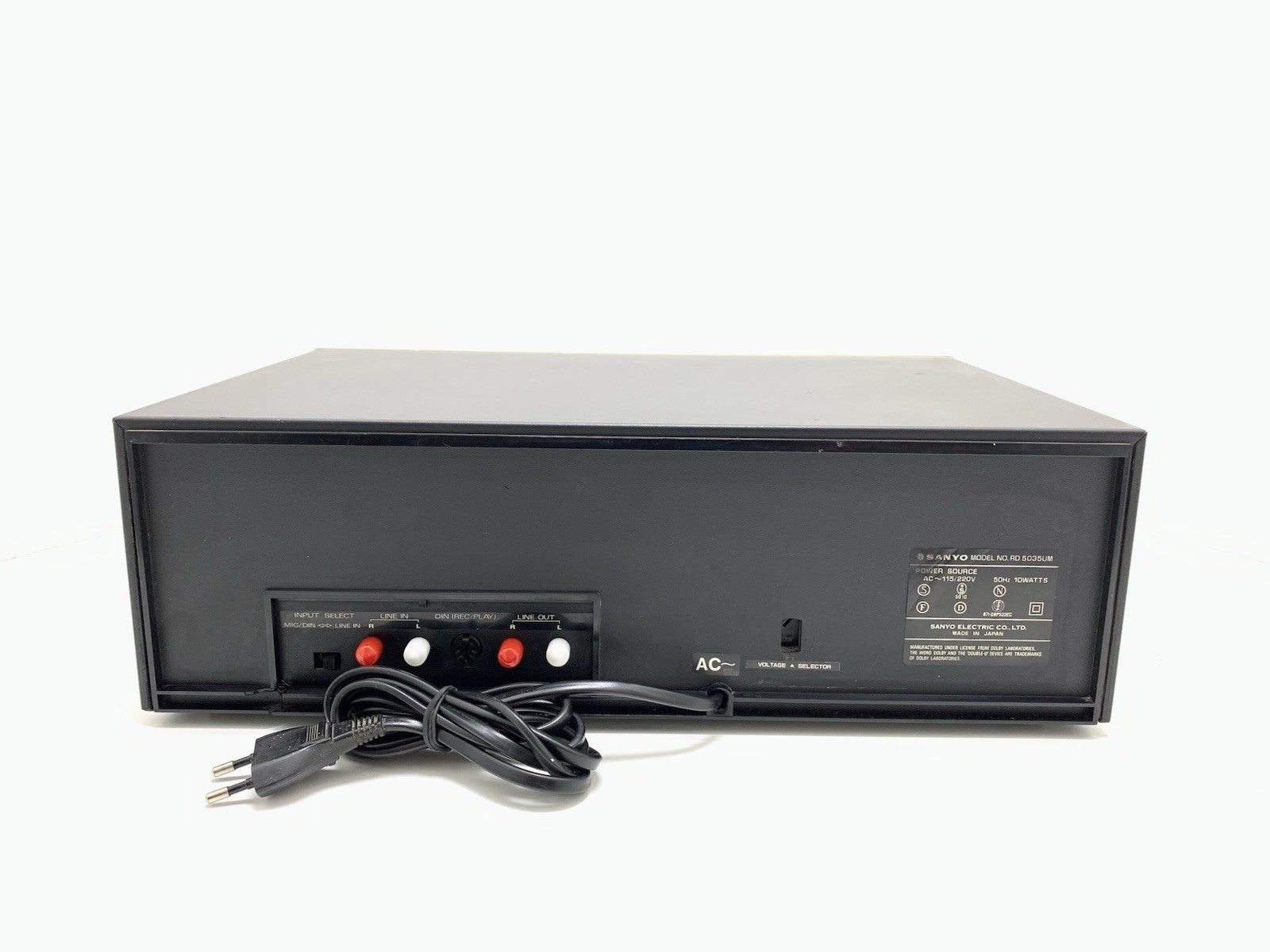 SANYO RD 5035 UM Stereo Cassette Tape Deck 2 Head Vintage 1979 Work Good Look