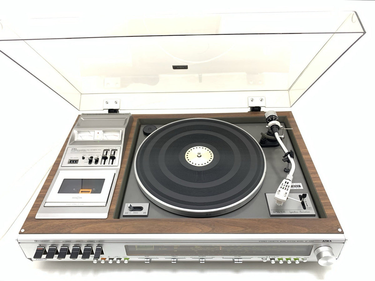 AIWA AF-5050 Turntable Cassette Radio Music Centre Japan Vintage 1977 Hi-Fi Good