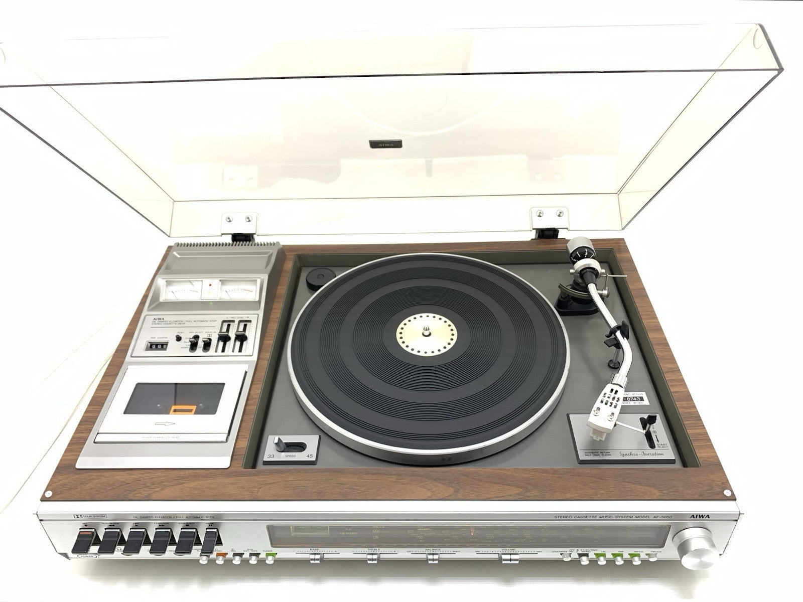 AIWA AF-5050 Turntable Cassette Radio Music Centre Japan Vintage 1977 Hi-Fi Good