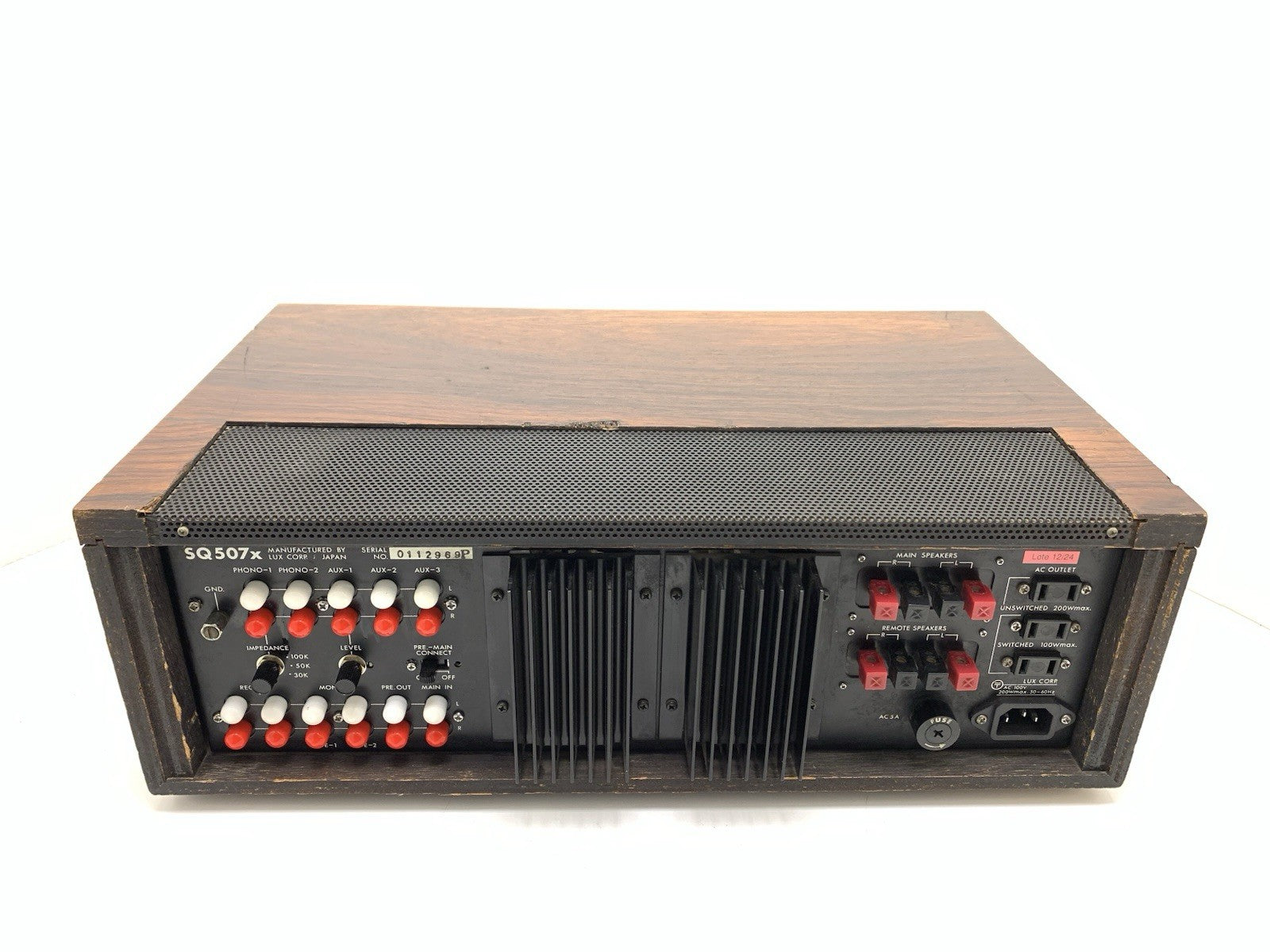 LUXMAN SQ 507X Integrated Stereo Amplifier 2X 50W RMS Vintage 1970 Work GoodLook