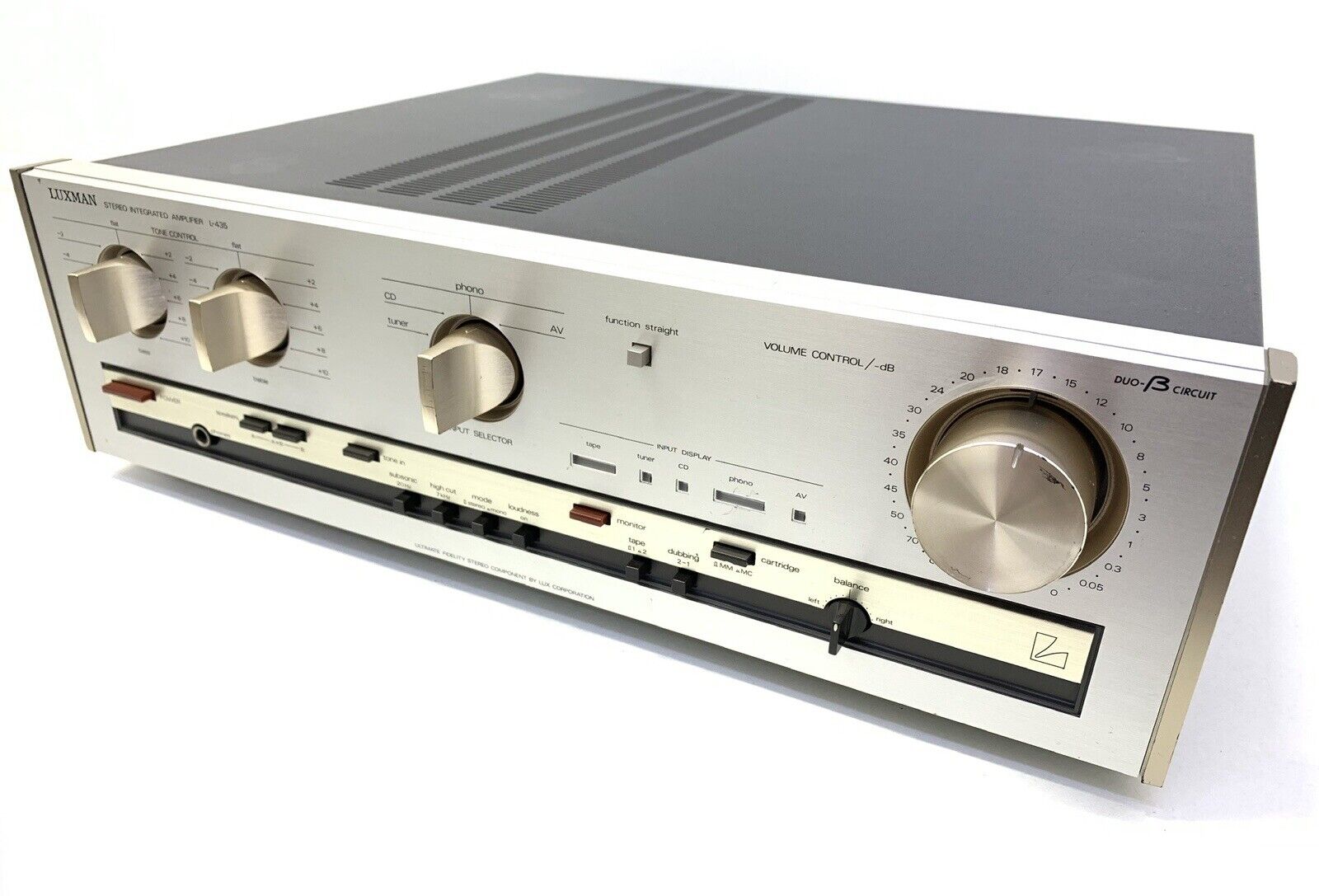 LUXMAN L-435 Stereo Integrated Amplifier 200W RMS Vintage 1987 Work Good Look