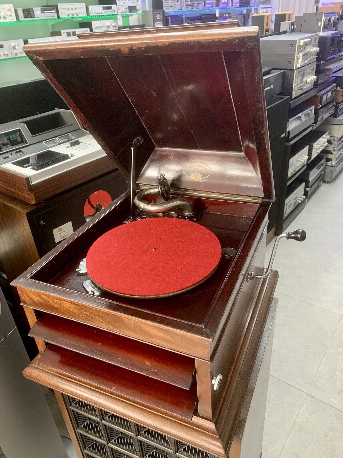GRAMOPHONE COLUMBIA VIVA-TONAL GRAFONOLA No 117A RARE 1920 WORK 78RPM GOOD LOOK