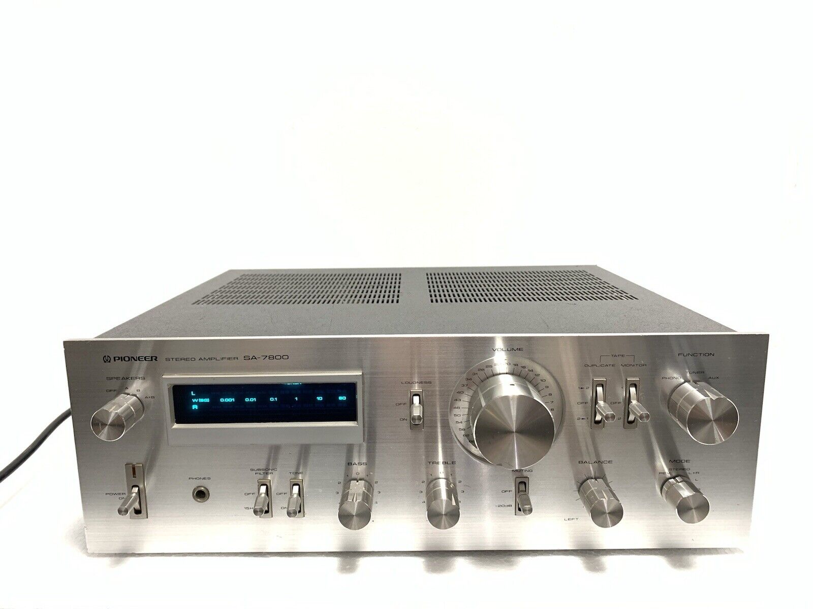 PIONEER SA-7800 Stereo Amplifier 130 Watts RMS Blue Line Vintage 1979 Good Look