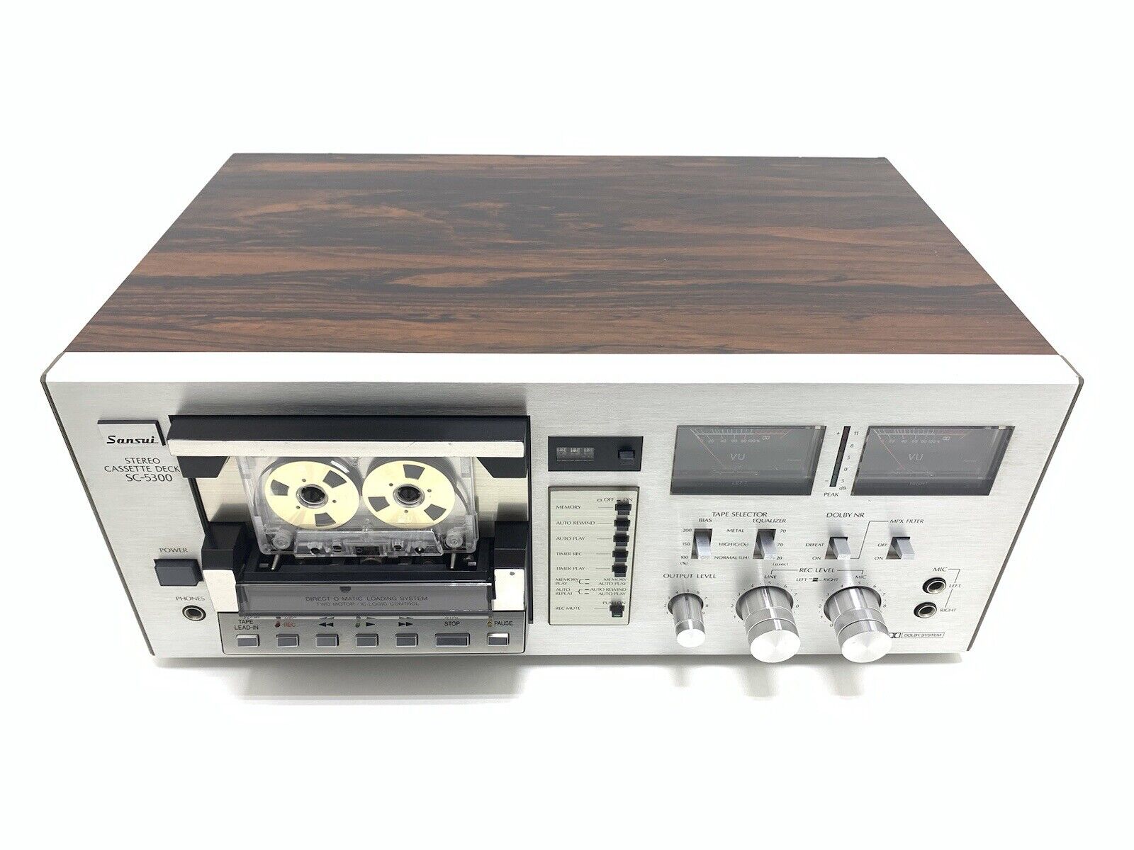 SANSUI SC-5300 2 Head Stereo Tape Deck Vintage 1979 Hi End Refurbished Good Look