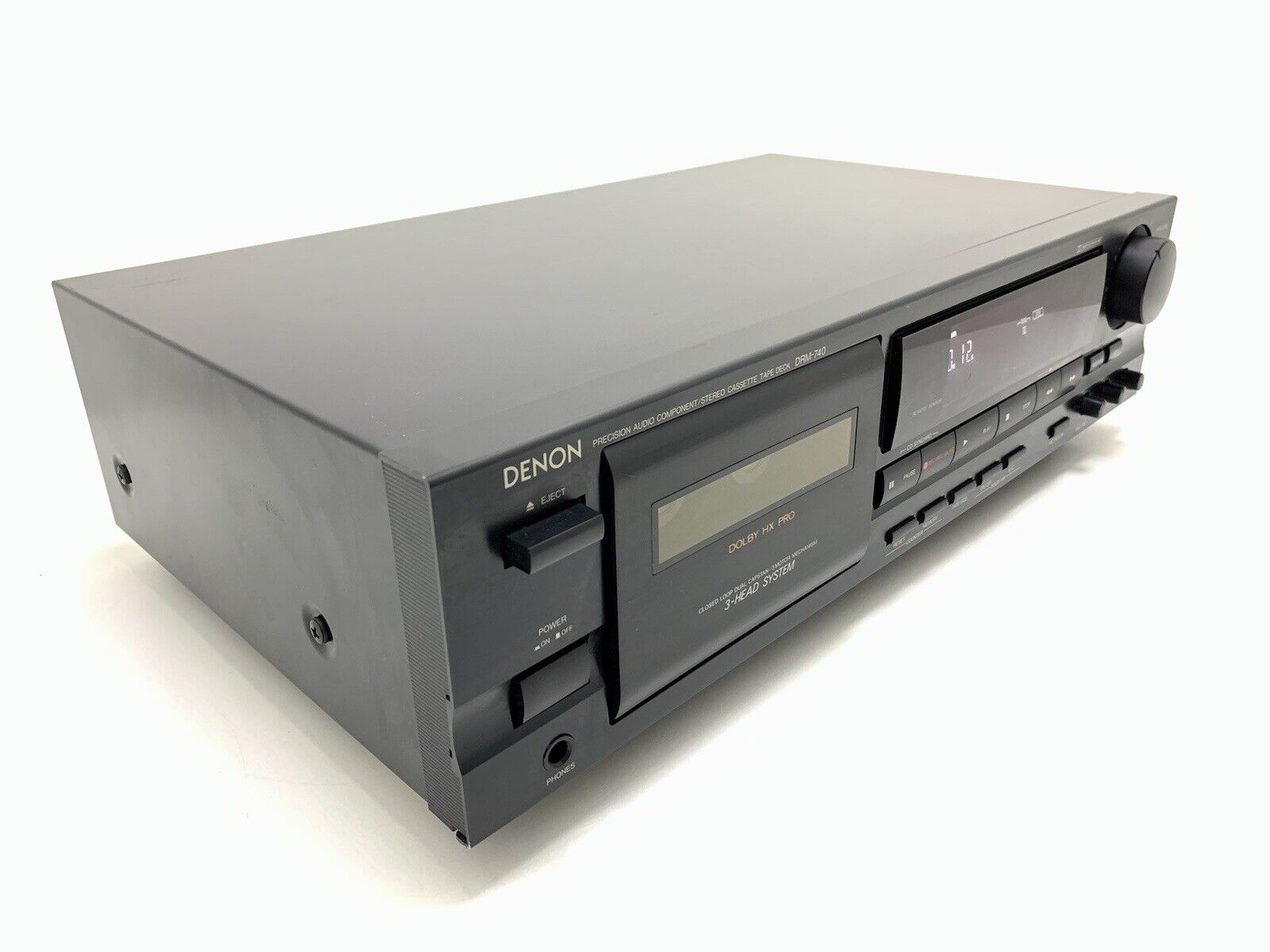 DENON DRM-740 Stereo Cassette Tape Deck 3 Head Vintage 1995 HiEnd WORK Good Look