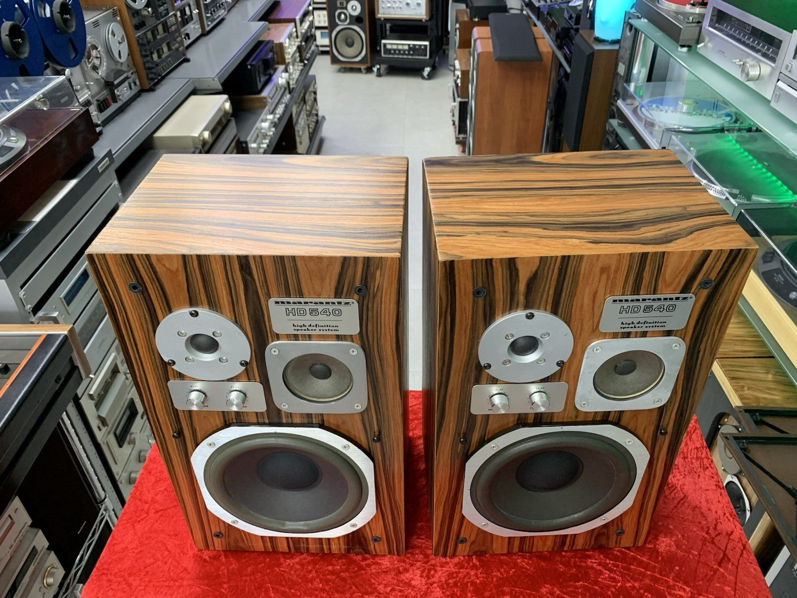 MARANTZ HD 540 Original Speakers 3Way Vintage WORK with PALISANDRO WOOD GoodLook
