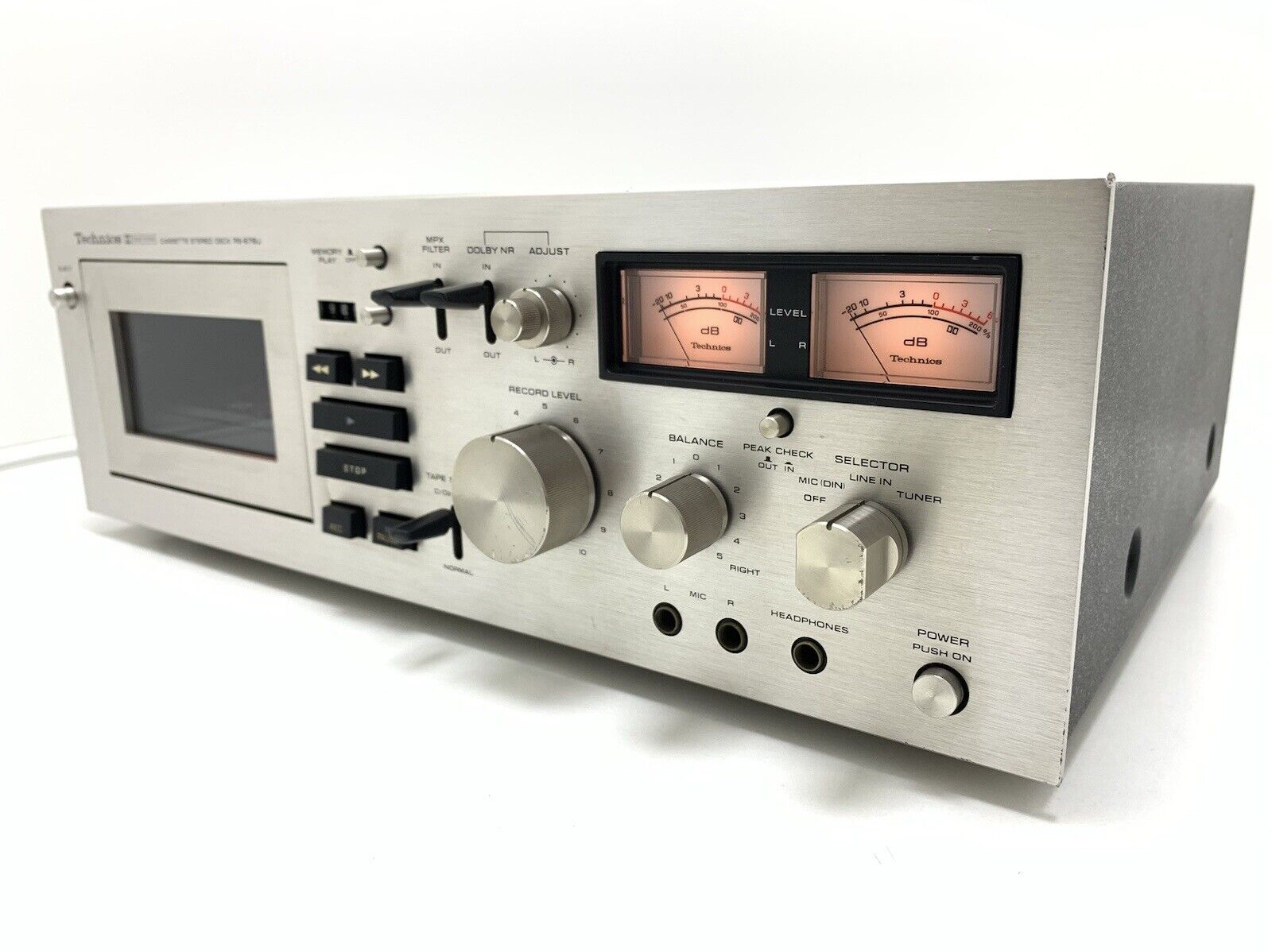 TECHNICS RS-676U Stereo Cassette Tape Deck 2 Head Vintage 1974 Working Good Look