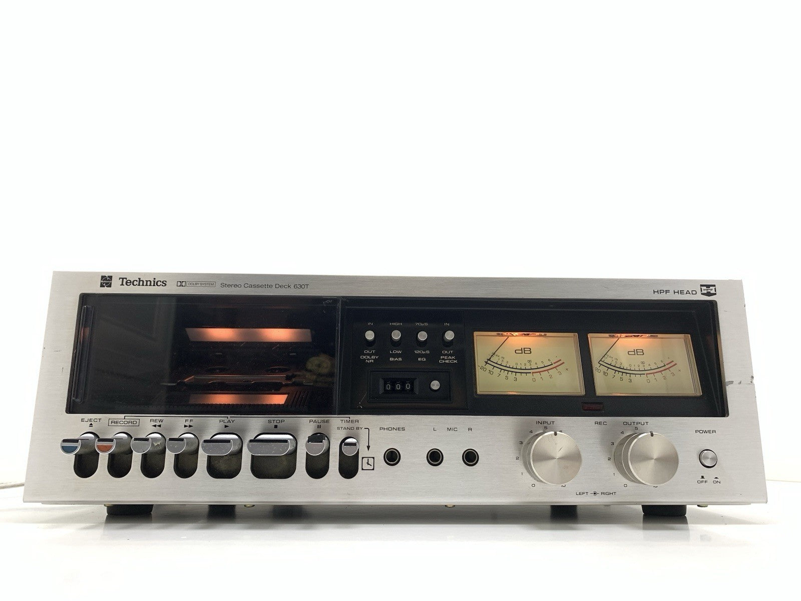 TECHNICS RS 630T Stereo Cassette Tape Deck 2 Head Vintage 1978 Work Good Look