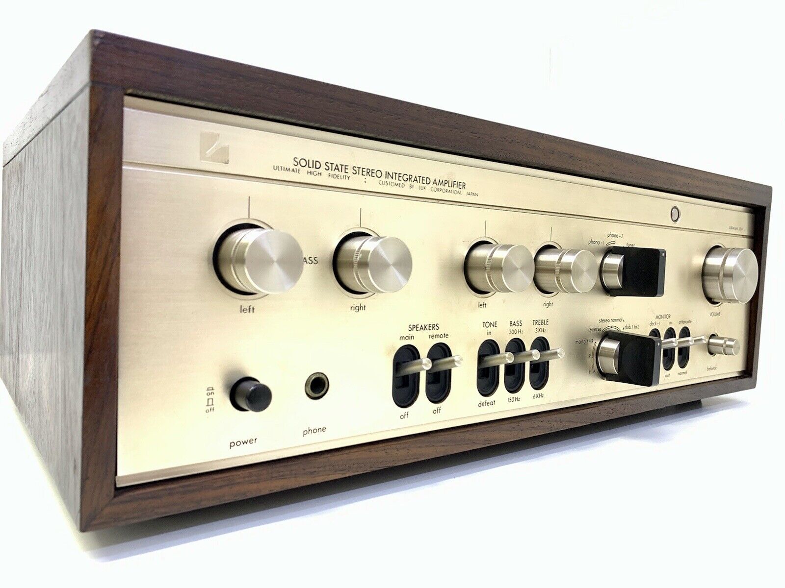LUXMAN L-504 Integrated Stereo Amplifier 70Watts RMS Vintage 1973 Work Good Look