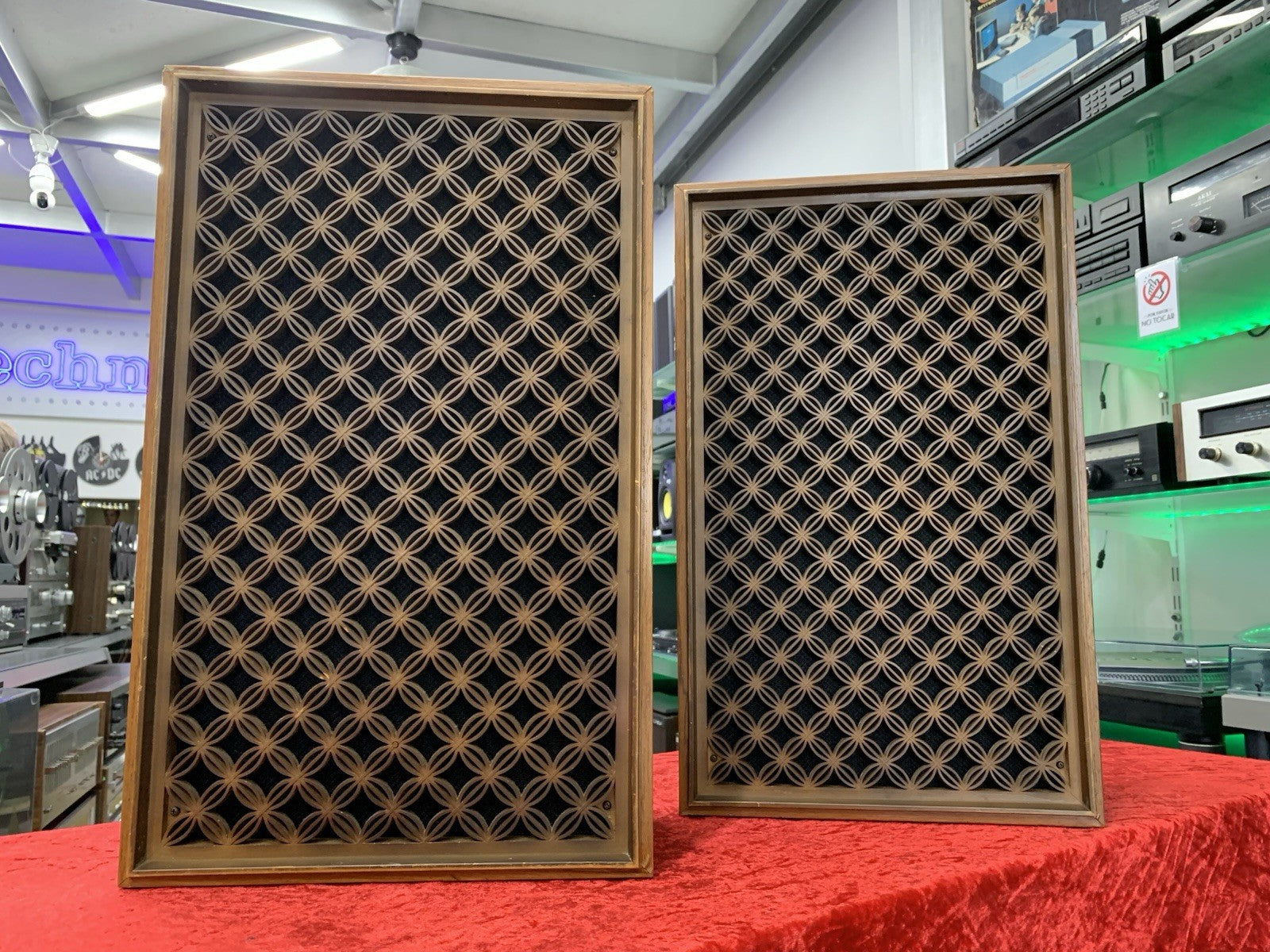 NATIONAL PANASONIC SB 123F Original Speakers 2 Way Vintage 1973 Work Good Look