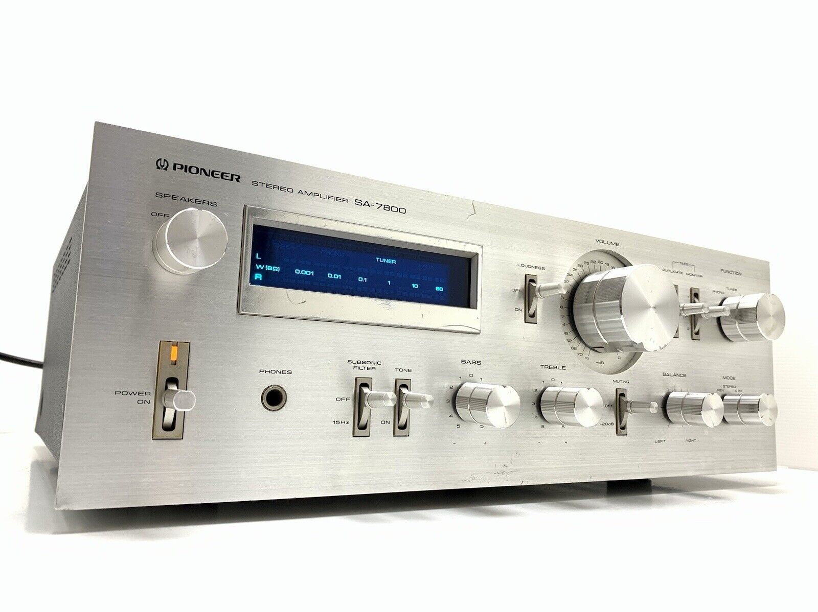 PIONEER SA-7800 Stereo Amplifier 65 + 65W RMS Blue Line Vintage 1979 Good Look