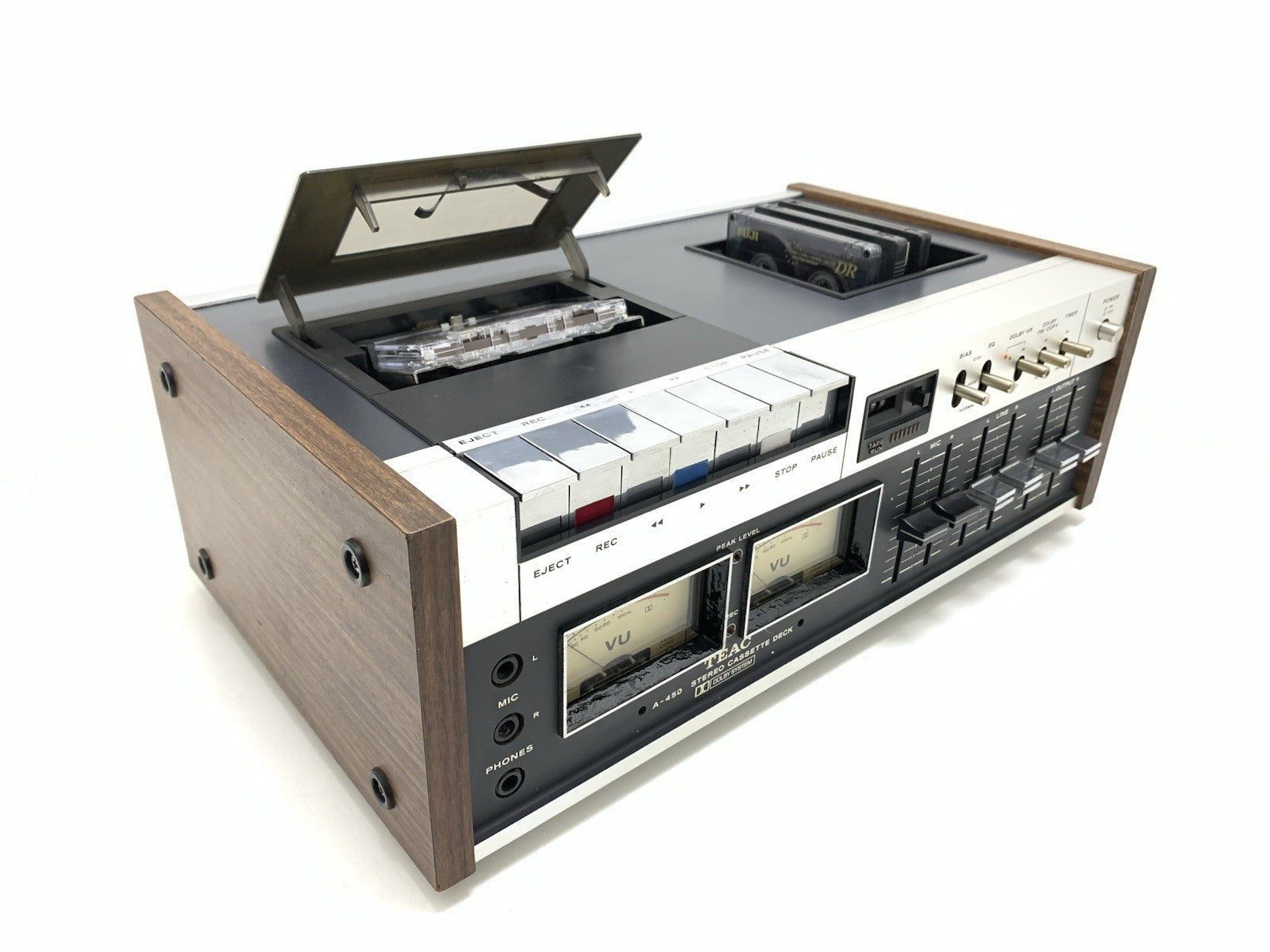 TEAC A 450 Stereo Cassette Tape Deck 2 Head Vintage 1974 Working Good Look