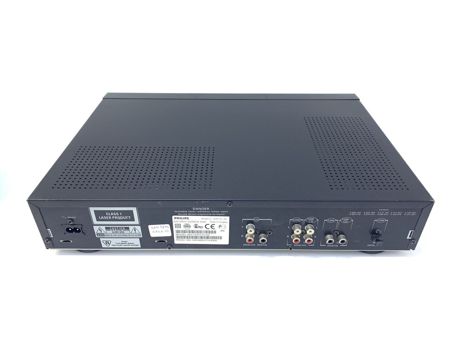 PHILIPS CDR 775 Digital Record Compact Disc Player Good Look
