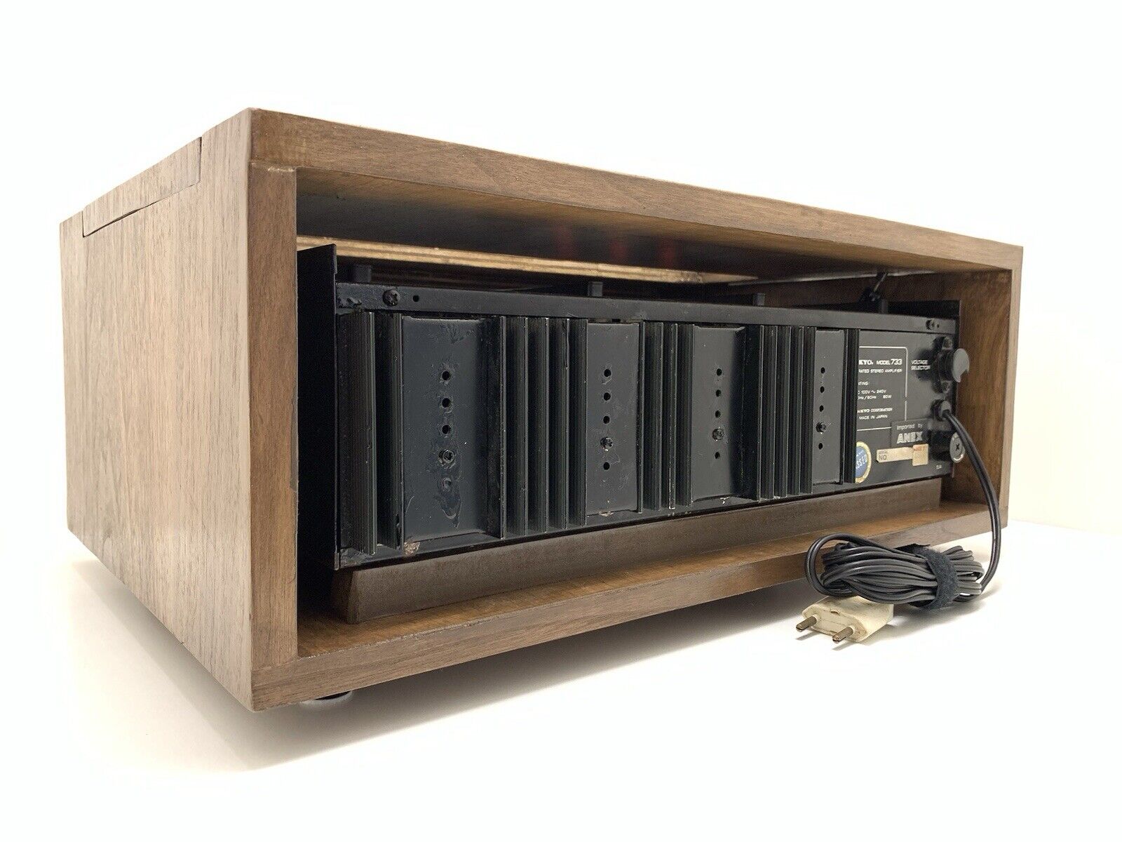 ONKYO INTEGRA 733 Stereo Amplifier 34+34WRMS with WOOD BOX Vintage 1971 WORK NEW