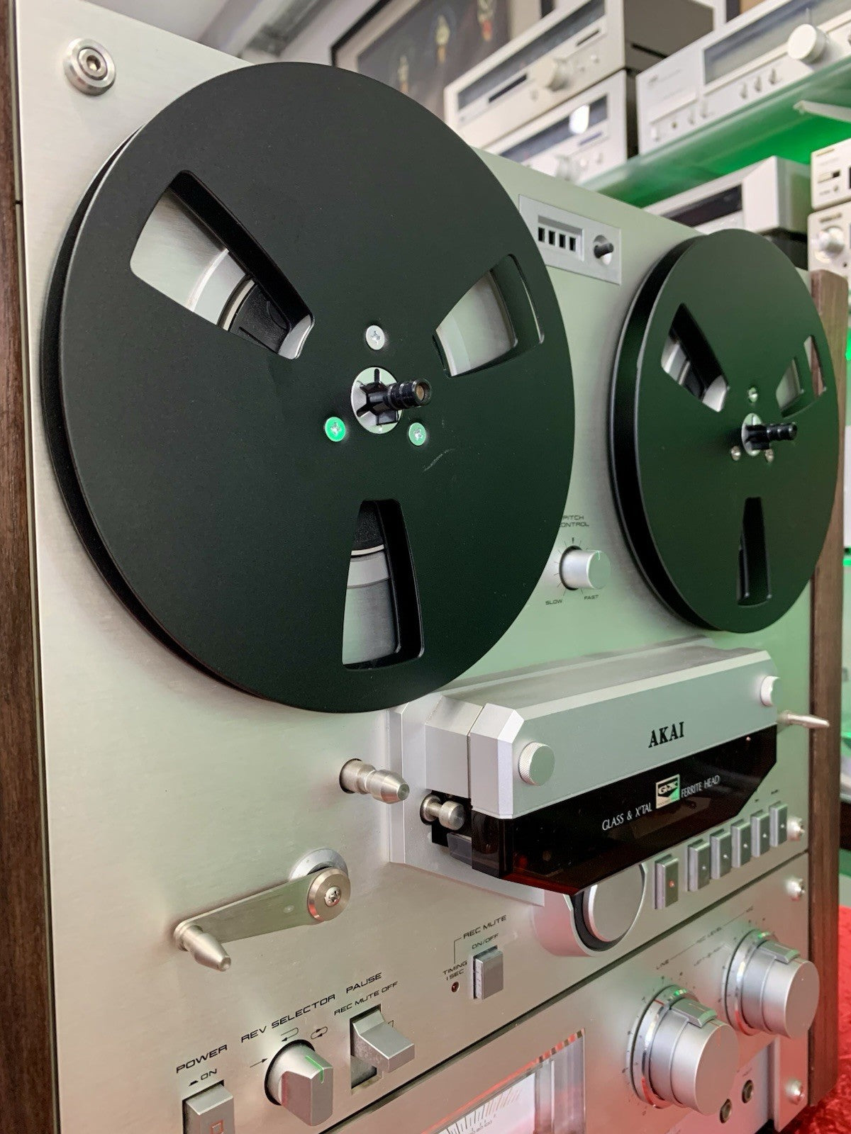 AKAI GX 266 II Open Reel Tape 4 Track 6 Heads Vintage Auto Reverse WORK GoodLook