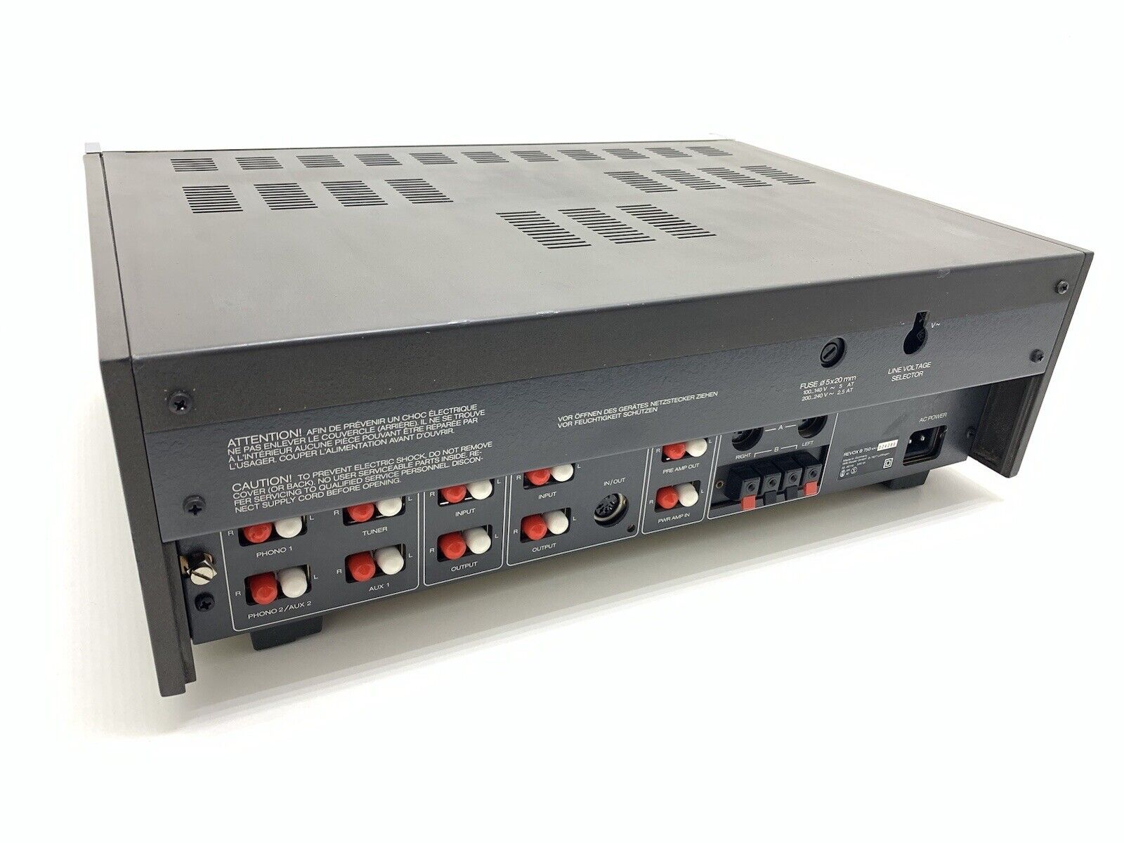 REVOX B-750 MKII Hig End Stereo Amplifier 80 W RMS Vintage 1978 WORK Good Look