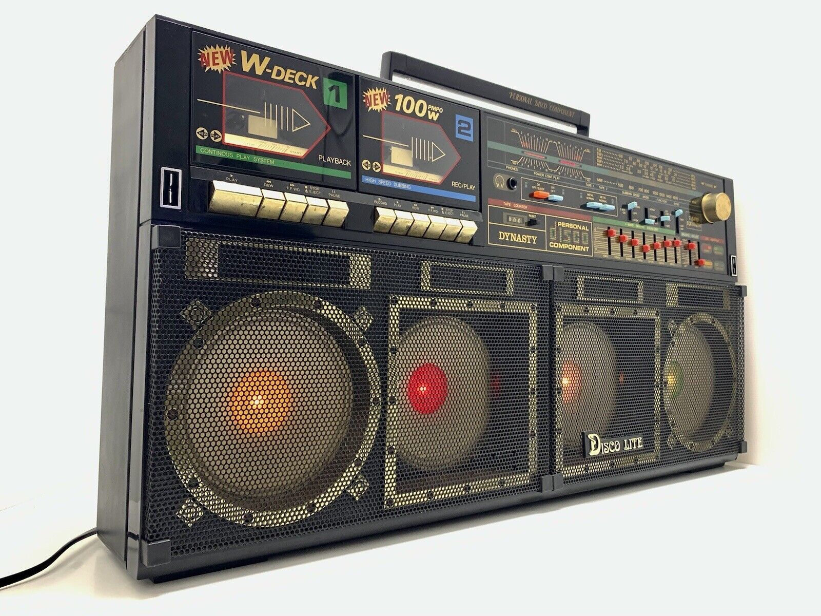 BOOMBOX Ghettoblaster MADONNA Radio Cassette Stereo DYNASTY ES555 Vintage WORK
