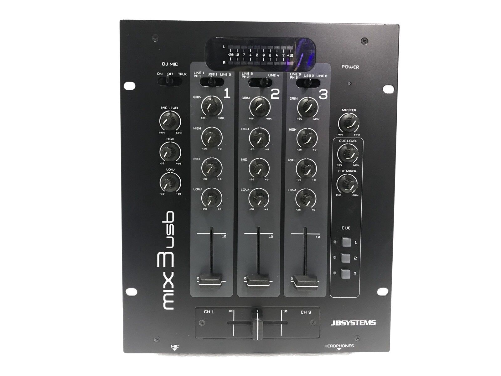JB Systems MIX 3 USB - Controlador de DJ 3 Channel Working 100% Good Look
