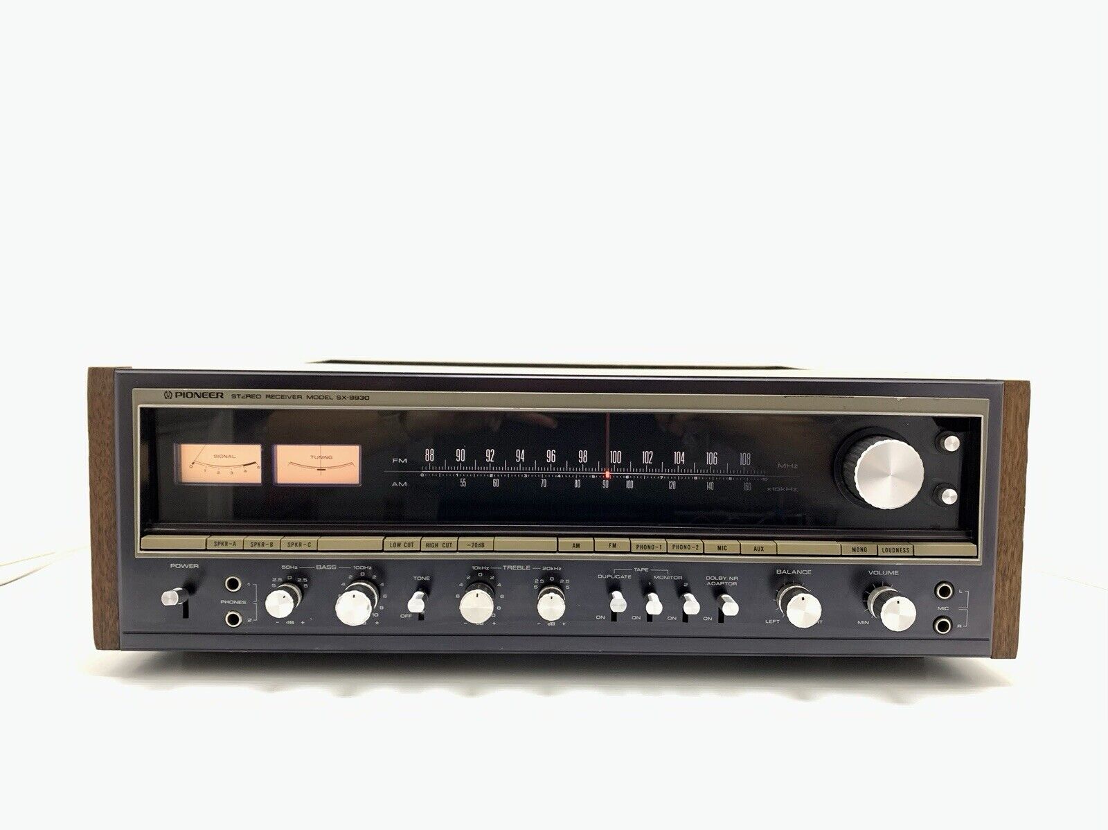 PIONEER SX 9930 AM FM Stereo Receiver 70+70Watts RMS Vintage 1974 WORK Good LOOK
