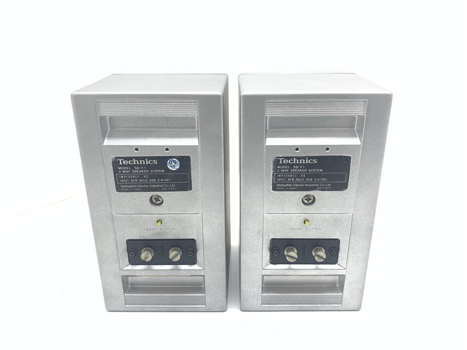 TECHNICS SB F1 Mini Speaker 2 Way System 40Watts RMS Vintage 1978 Work Good Look