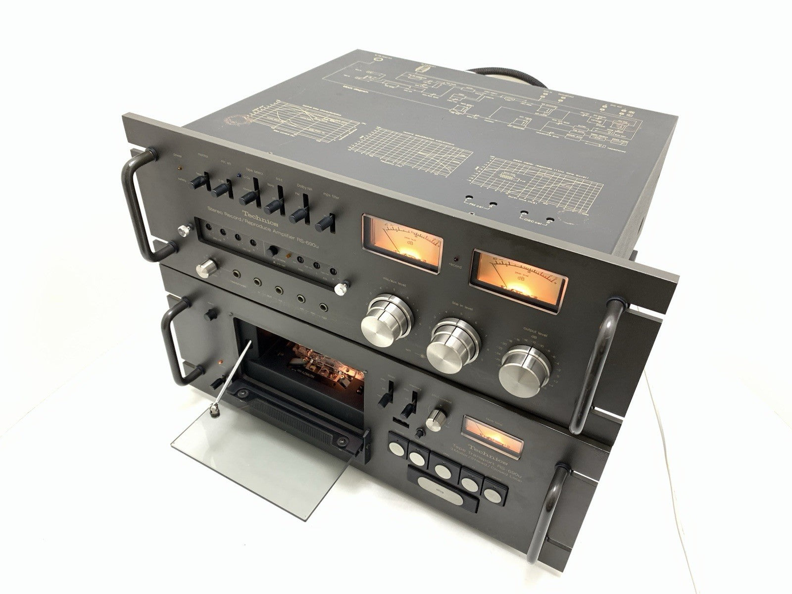 TECHNICS RS 690U 9900U Stereo Cassette Deck 3 Motors Vintage 1977 WORK Good Look