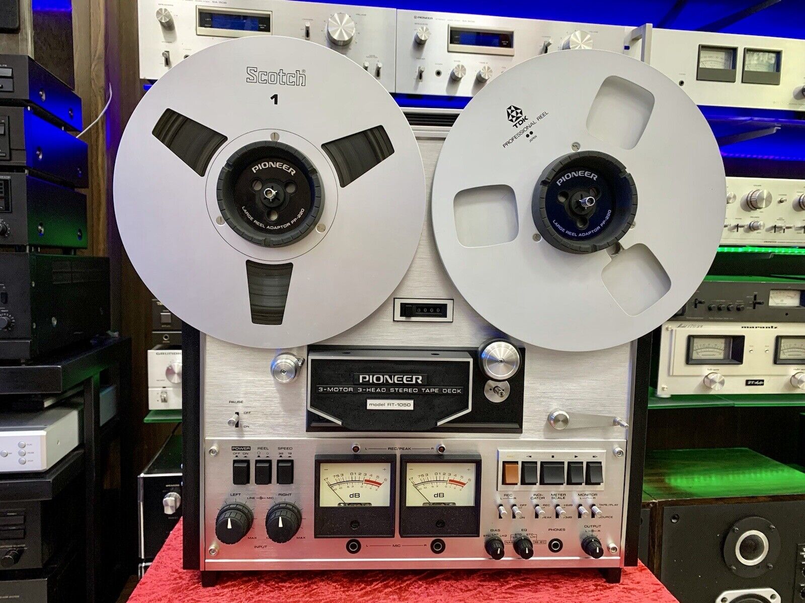 PIONEER RT-1050 Reel to Reel 2Track 10" Tape Vintage 1974 Original Rare LIKE NEW