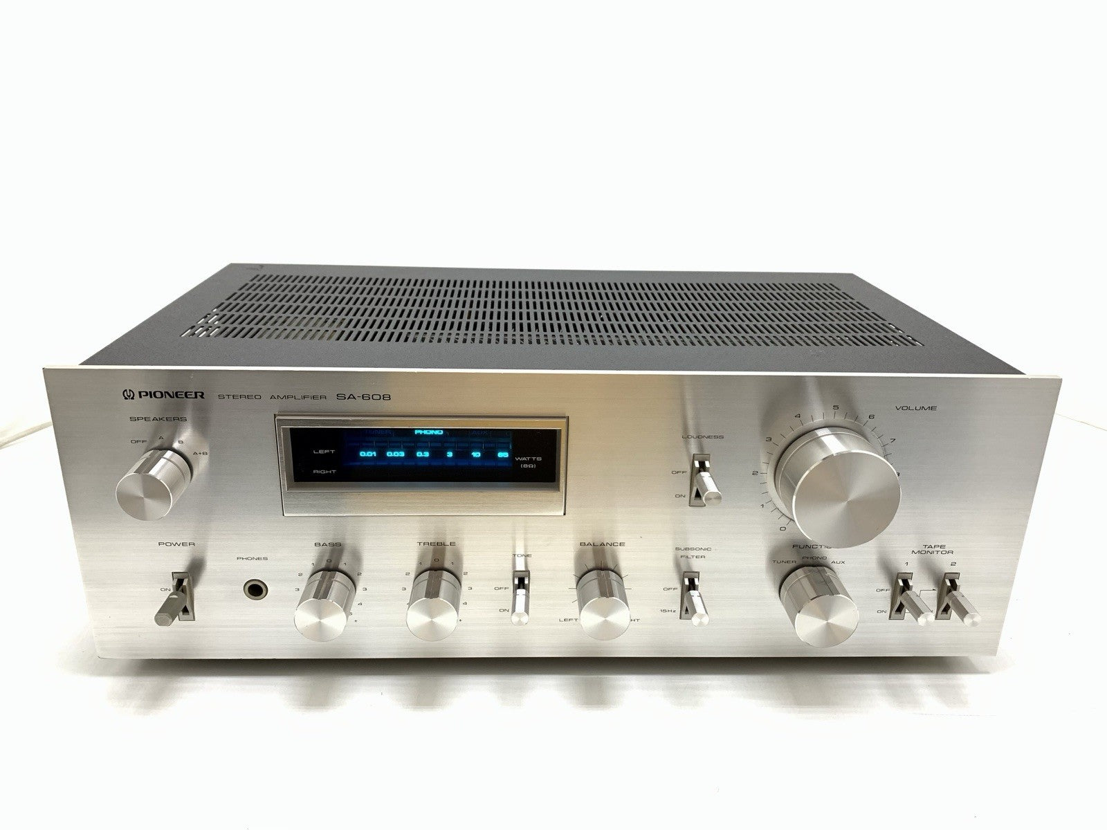 PIONEER SA 608 Stereo HiFi Amplifier 45+45 Watts RMS Vintage 1979 WORK GOOD LOOK