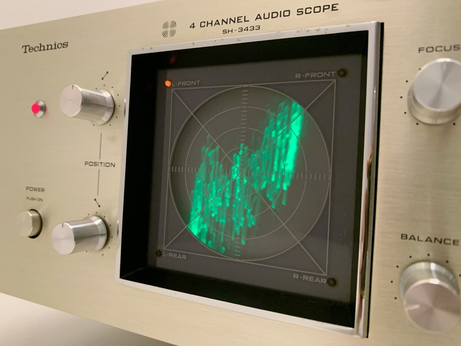 TECHNICS SH-3433 Audio Scope 4 Channel RARE Hi Fi Vintage 1973 WORK Good Look