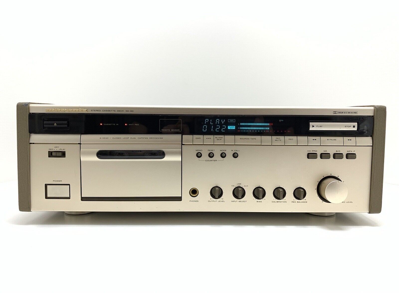 MARANTZ SD 60 Stereo Cassette Deck 3Head HXPro Vintage 1989 HiEnd WORK Good Look