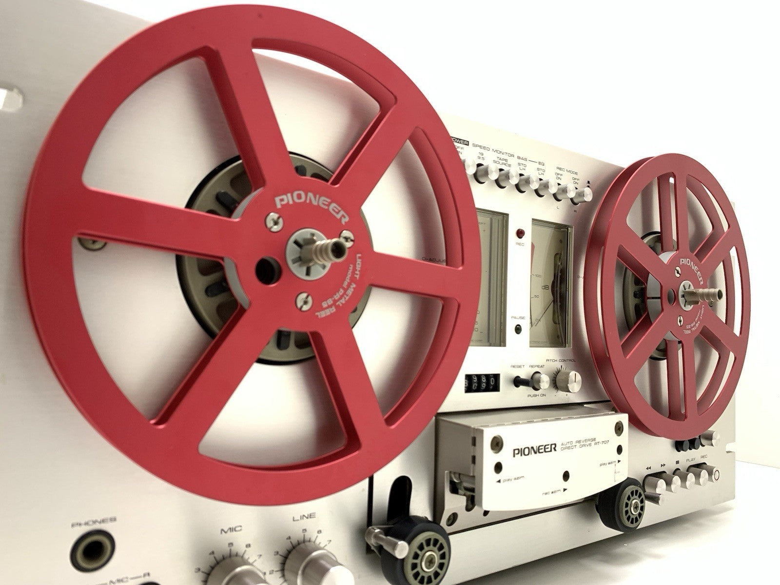 PIONEER RT 707 Open Reel 4 Track 7" Tape Vintage 1977 AutoReverse WORK Good Look