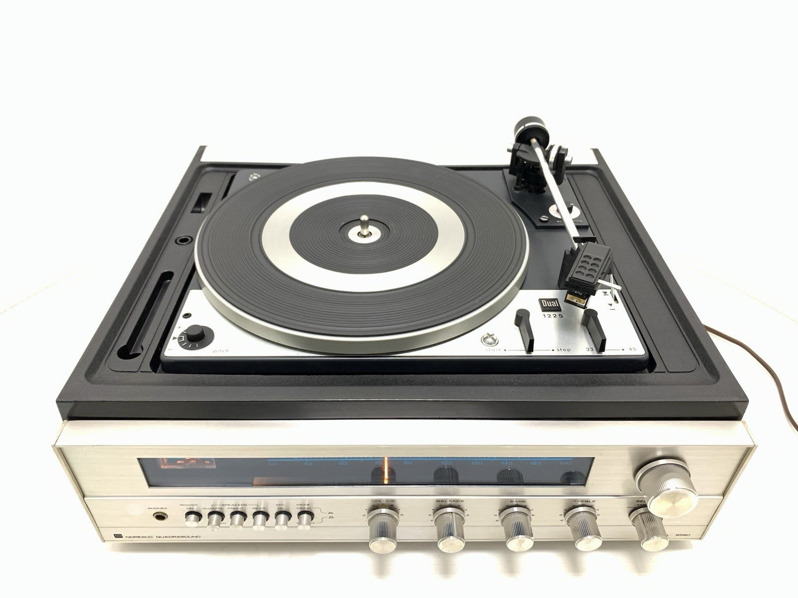 NORESCO QUADRASOUND System Model 8560 Receiver+Turntable DUAL 1225 WORK GoodLook