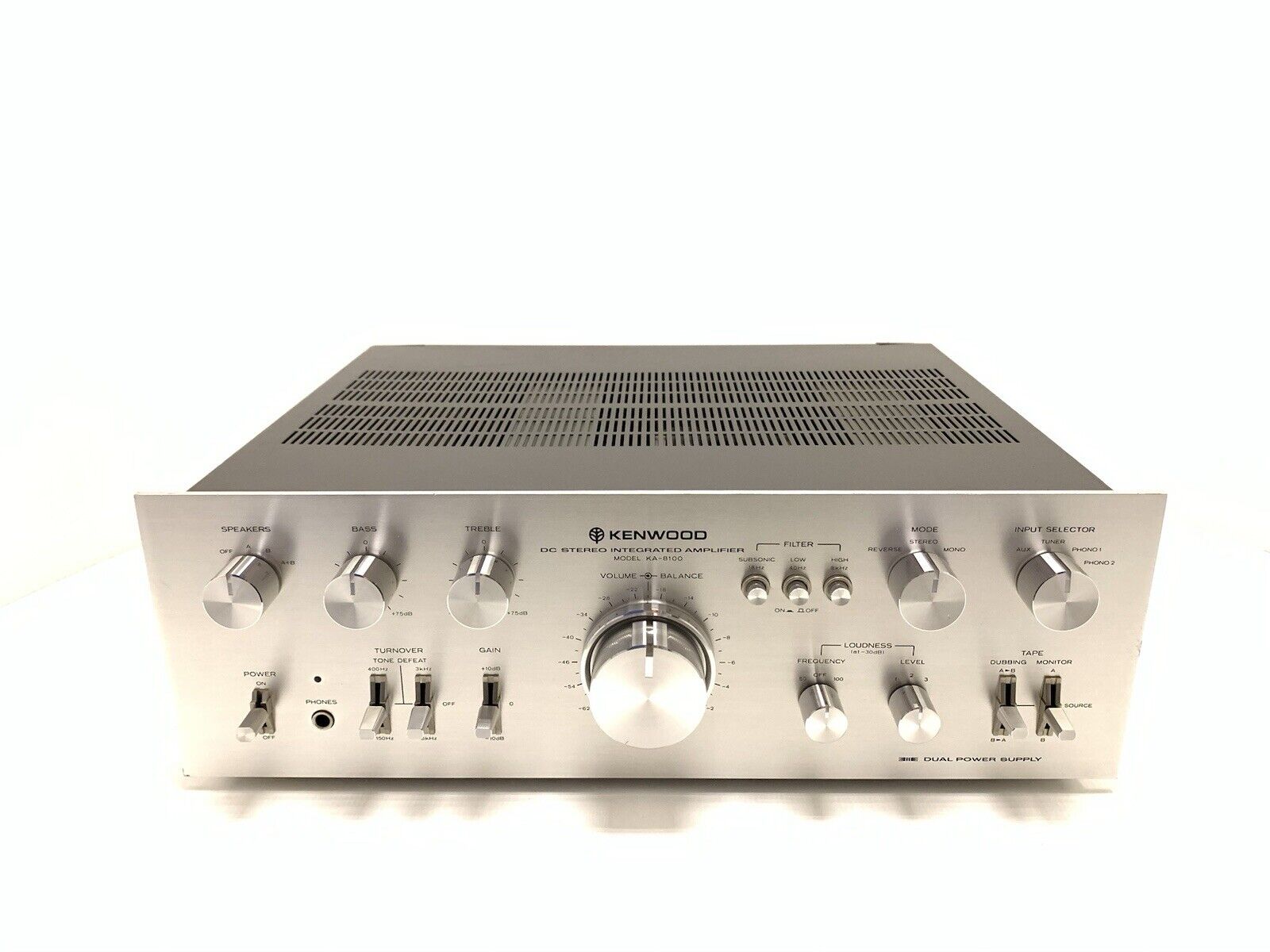 KENWOOD KA 8100 DC Integrated Stereo Amplifier 75+75 WRMS Vintage 1977 Good Look