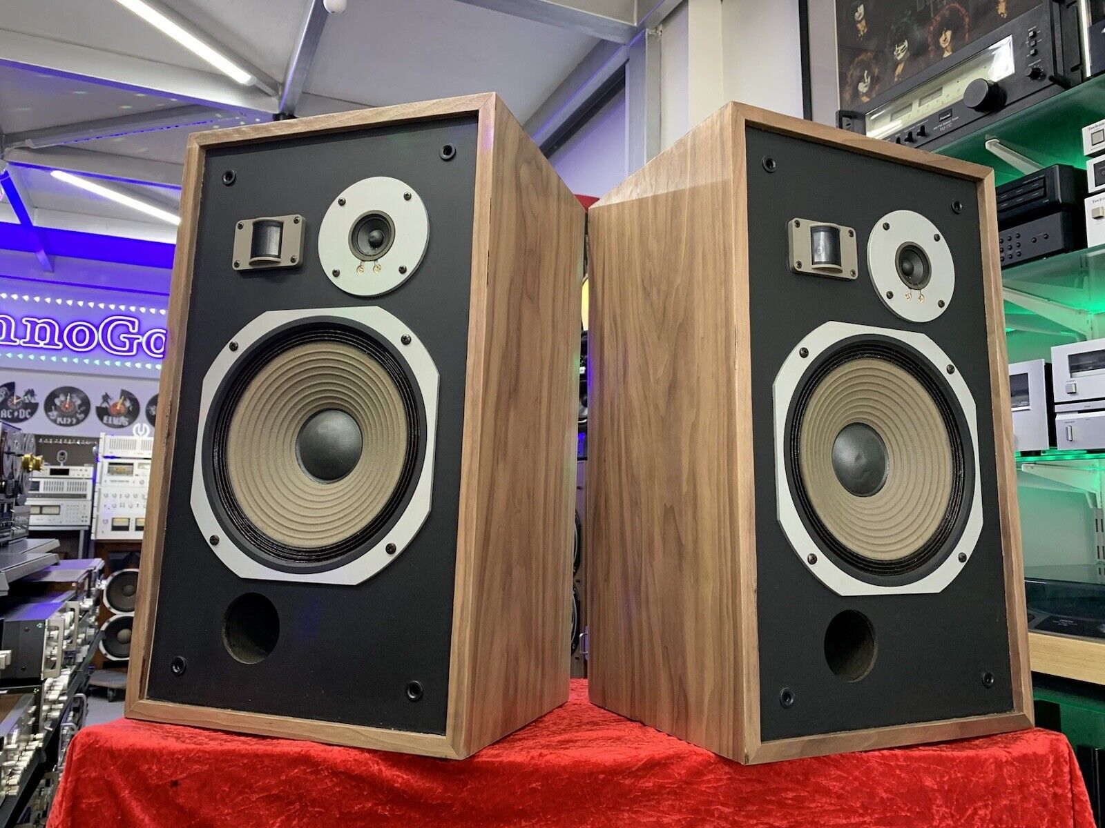 PIONEER HPM-50 SPEAKERS 80W RMS 3Way Vintage 1979 WORK New Wood Walnut GOOD LOOK