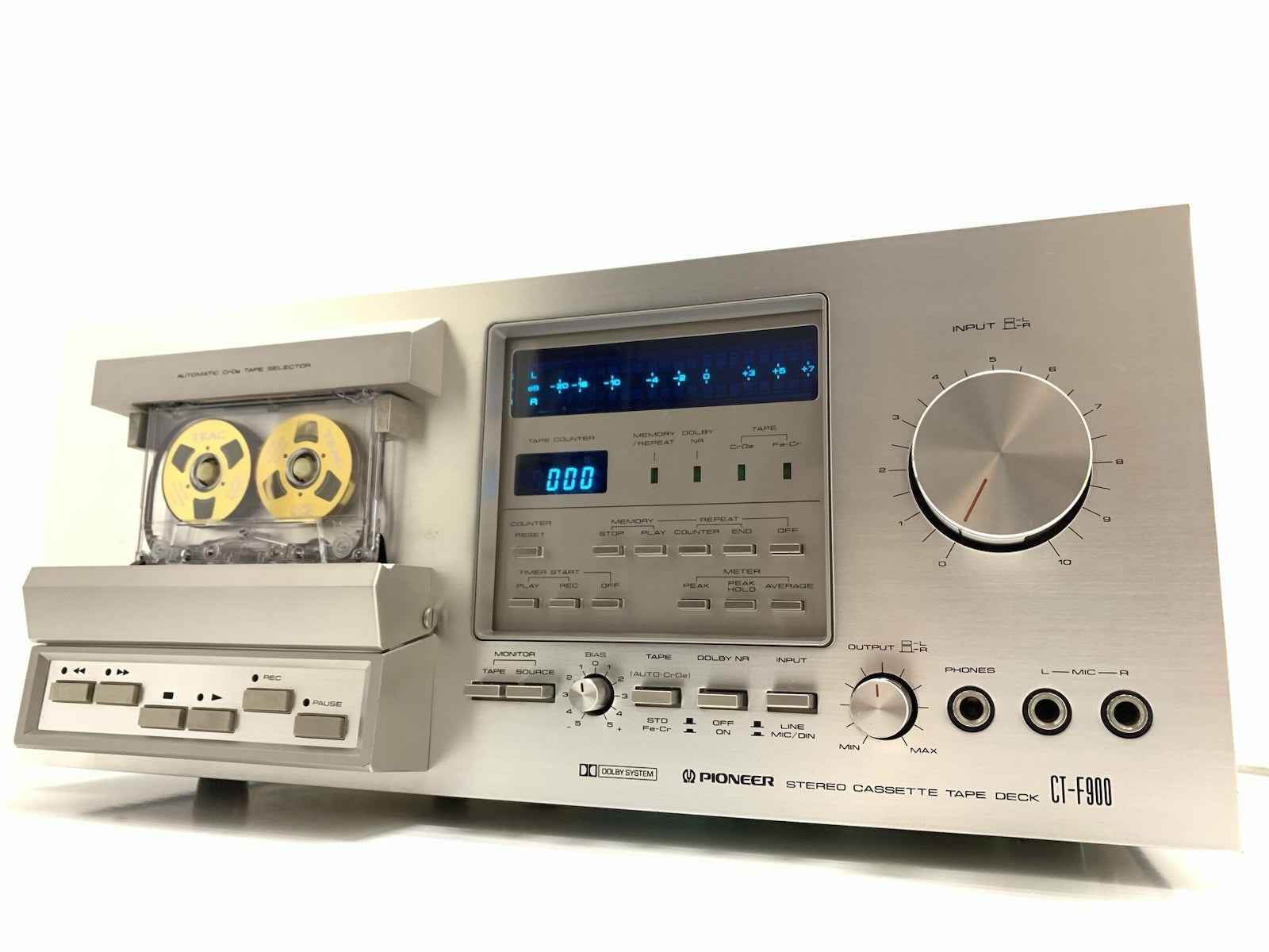 PIONEER CT F900 3 Head Stereo Tape Deck BLUE LINE Vintage 1978 WORK Good Look