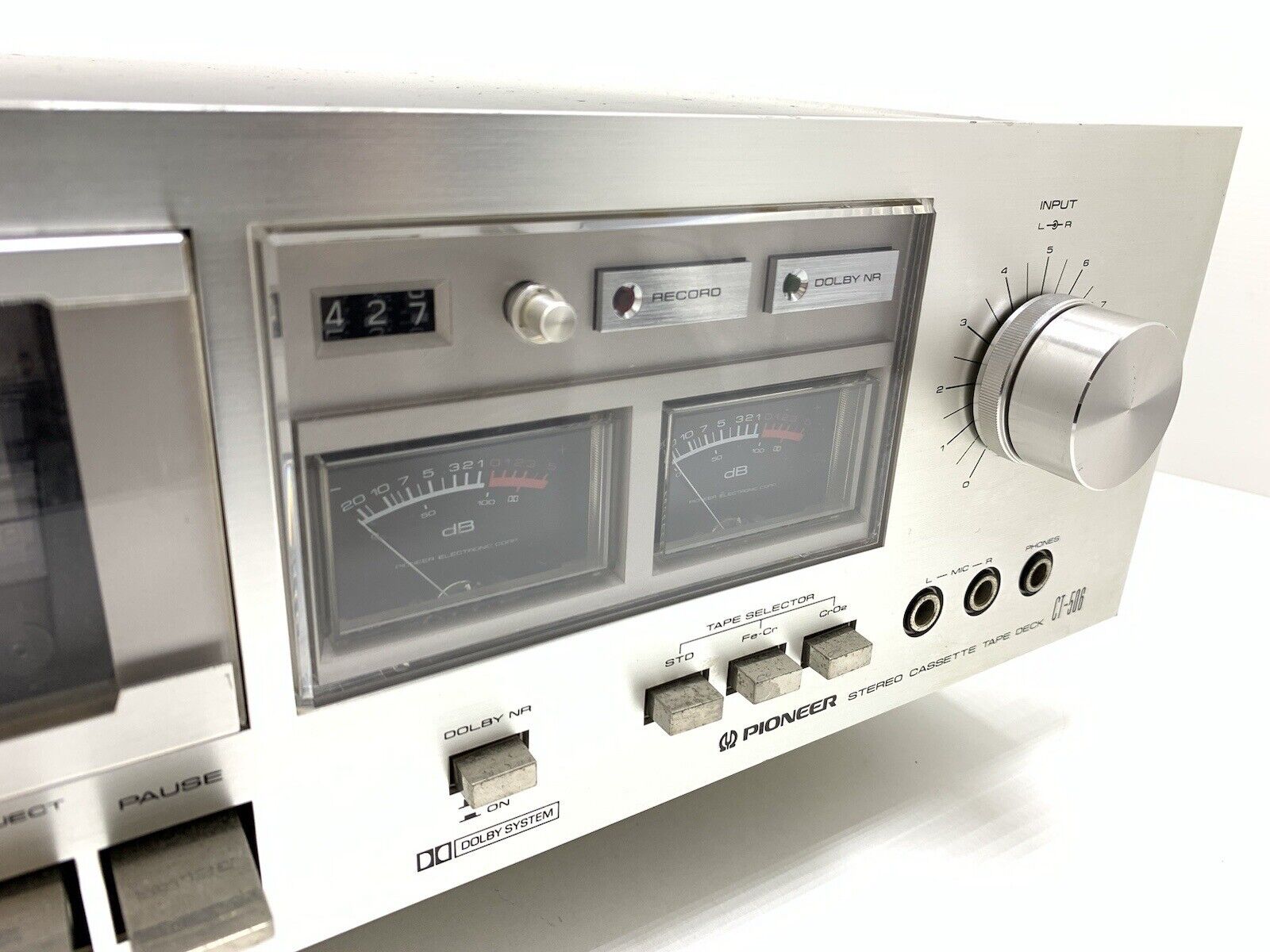 PIONEER CT-506 Stereo Cassette Tape Deck 2 Head Vintage 1978 WORK Good Look