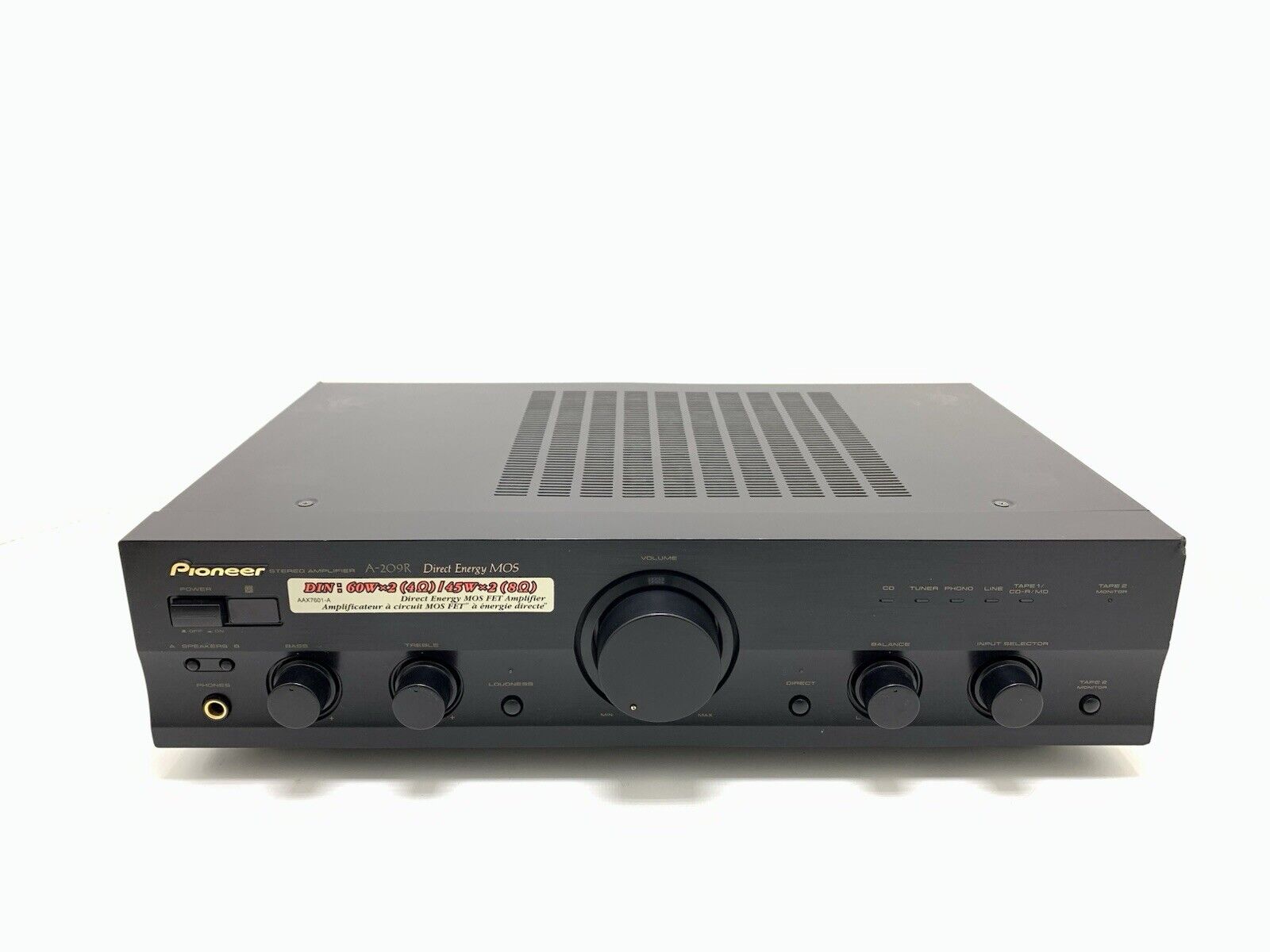 PIONEER A 209R Stereo Amplifier 35+35 Watts RMS Vintage 2000 WORK Good Look