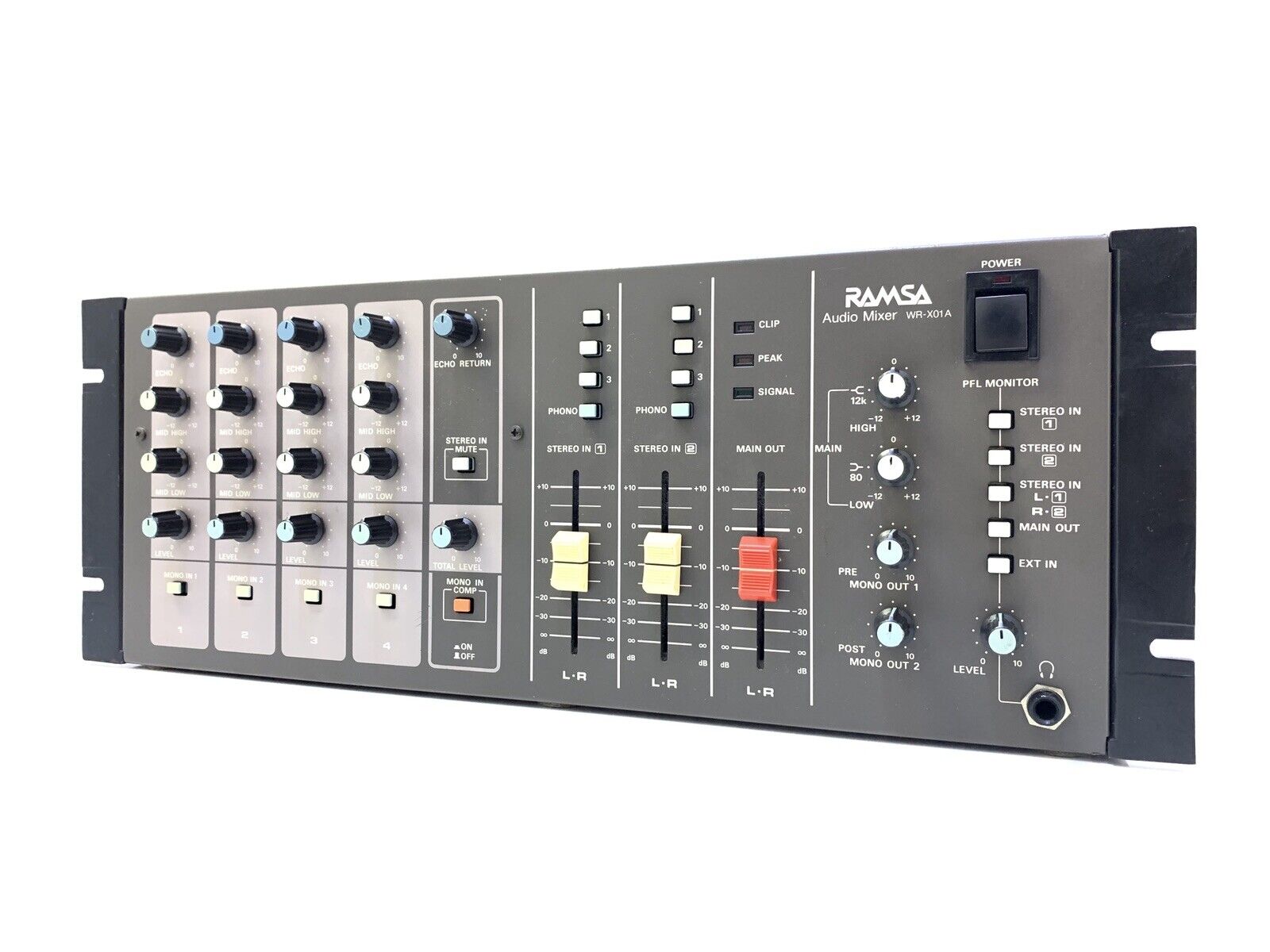 PANASONIC Ramsa Audio Mixer WR-M10A with Rackmount Ears Working 100% Like New