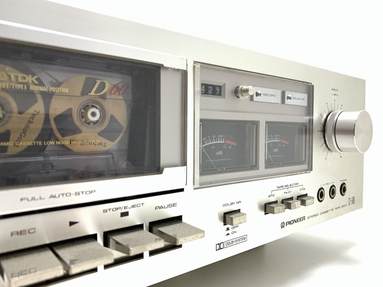 PIONEER CT-506 Stereo Cassette Tape Deck 2 Head Vintage 1978 WORK Good Look