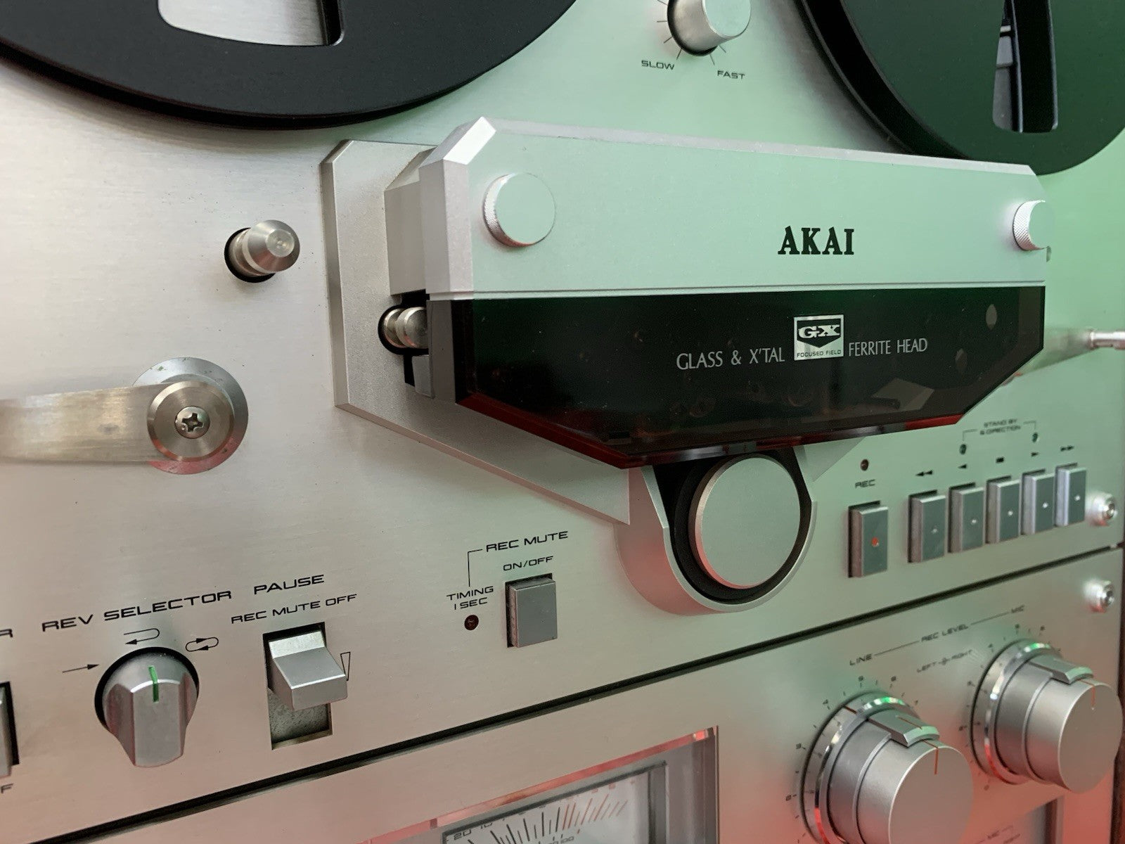 AKAI GX 266 II Open Reel Tape 4 Track 6 Heads Vintage Auto Reverse WORK GoodLook