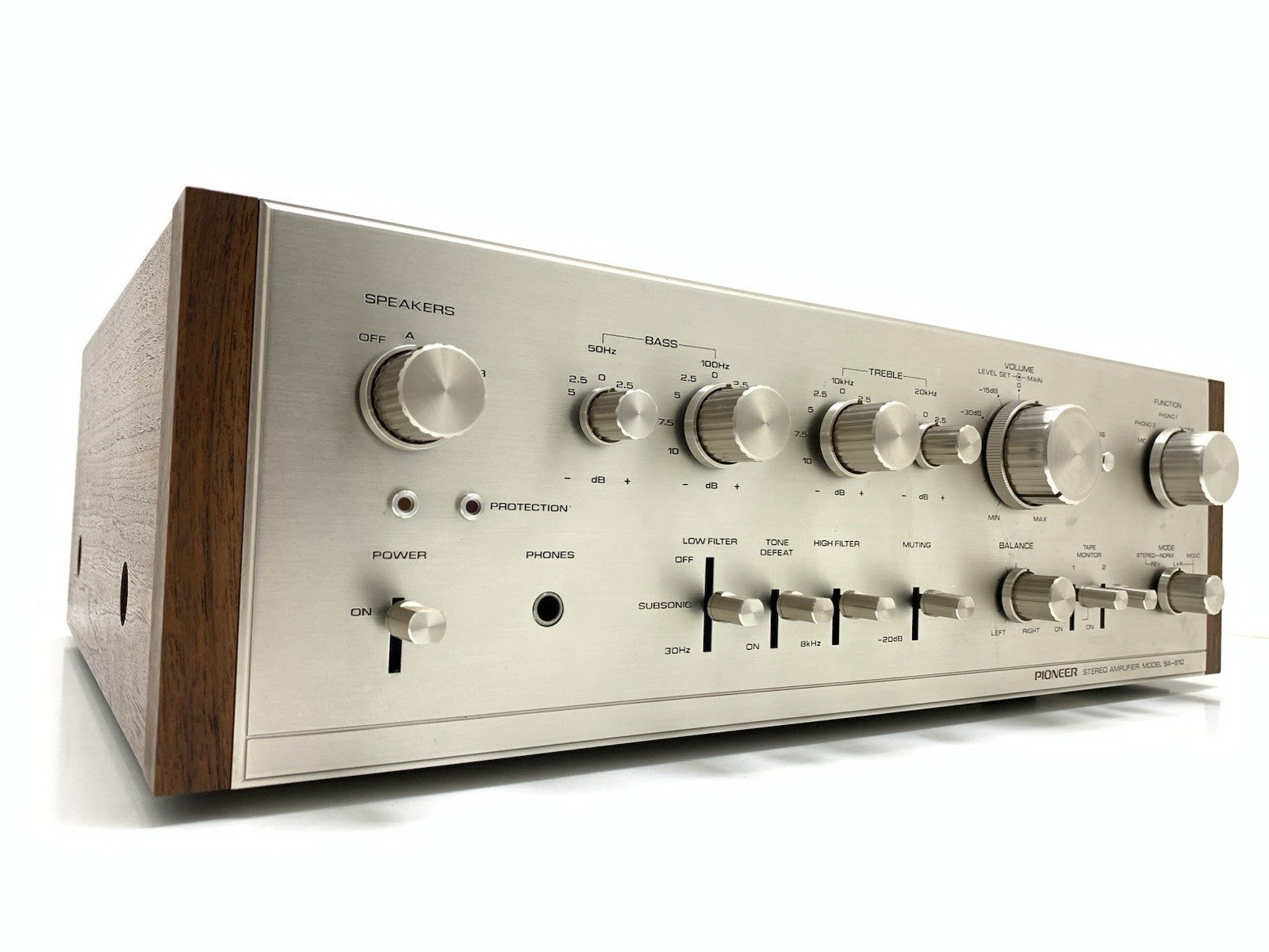 PIONEER SA 810 HiFi Stereo Amplifier 40+40 Watts RMS Vintage 1974 WORK Good Look