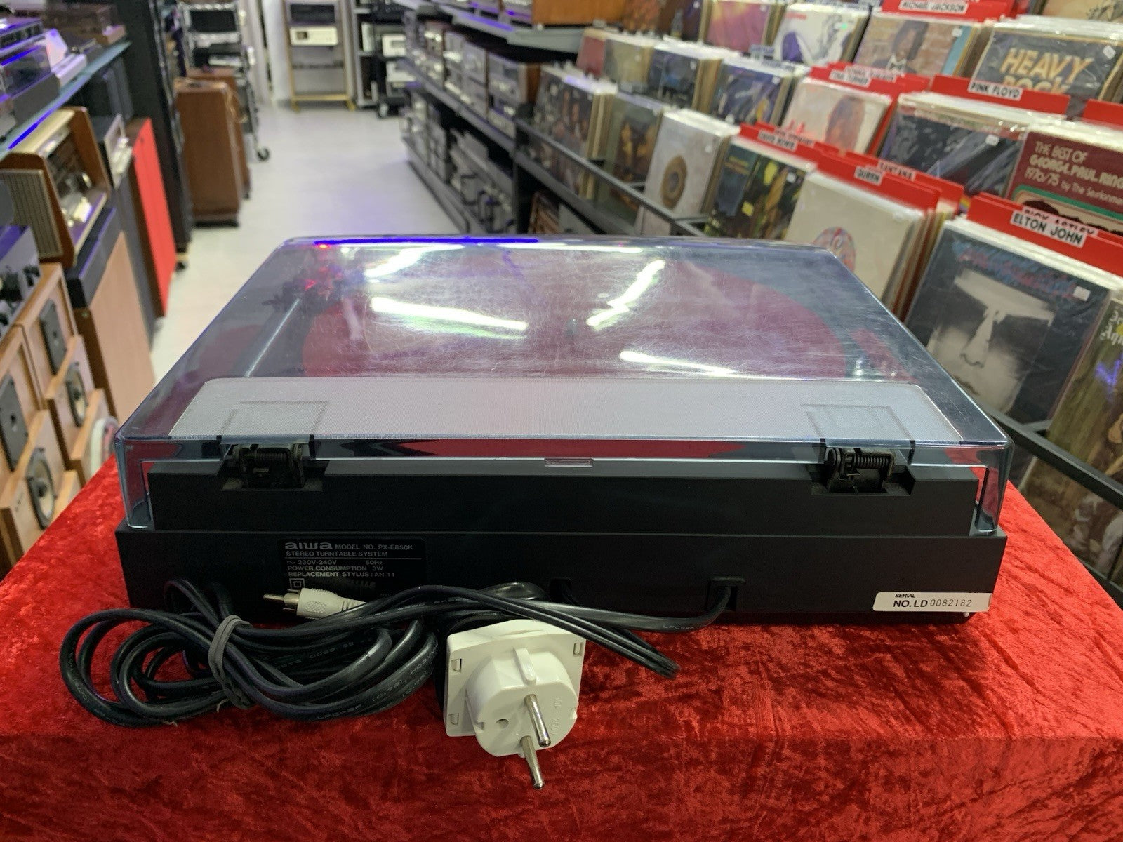 AIWA PX E850 K Belt Drive  Turntable  Vintage 1985 Work Good Look