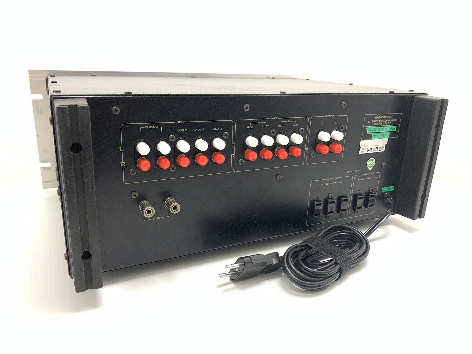 PIONEER C 77 SPEC 1 Stereo Pre Amplifier Vintage 1977 Work Refurbished Good Look
