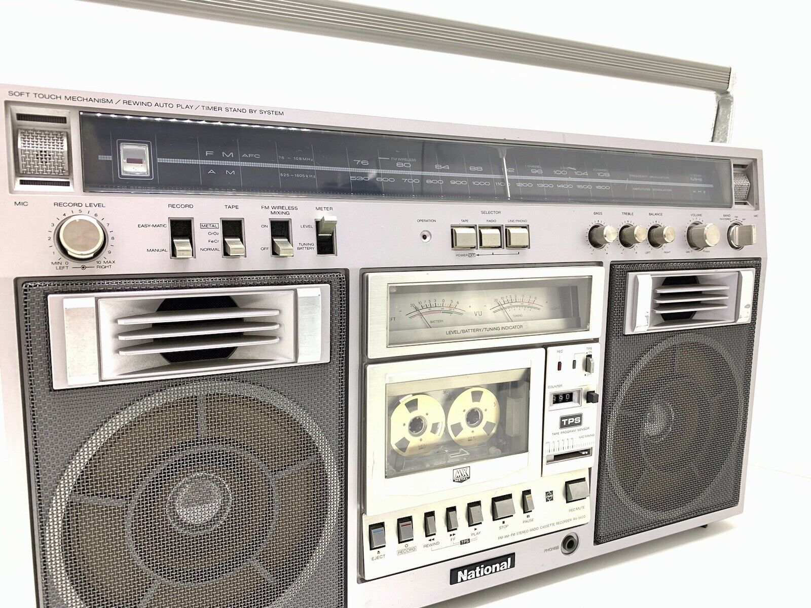 NATIONAL PANASONIC RX-5600 BOOMBOX STEREO Radio Cassette Vintage Work Good Look