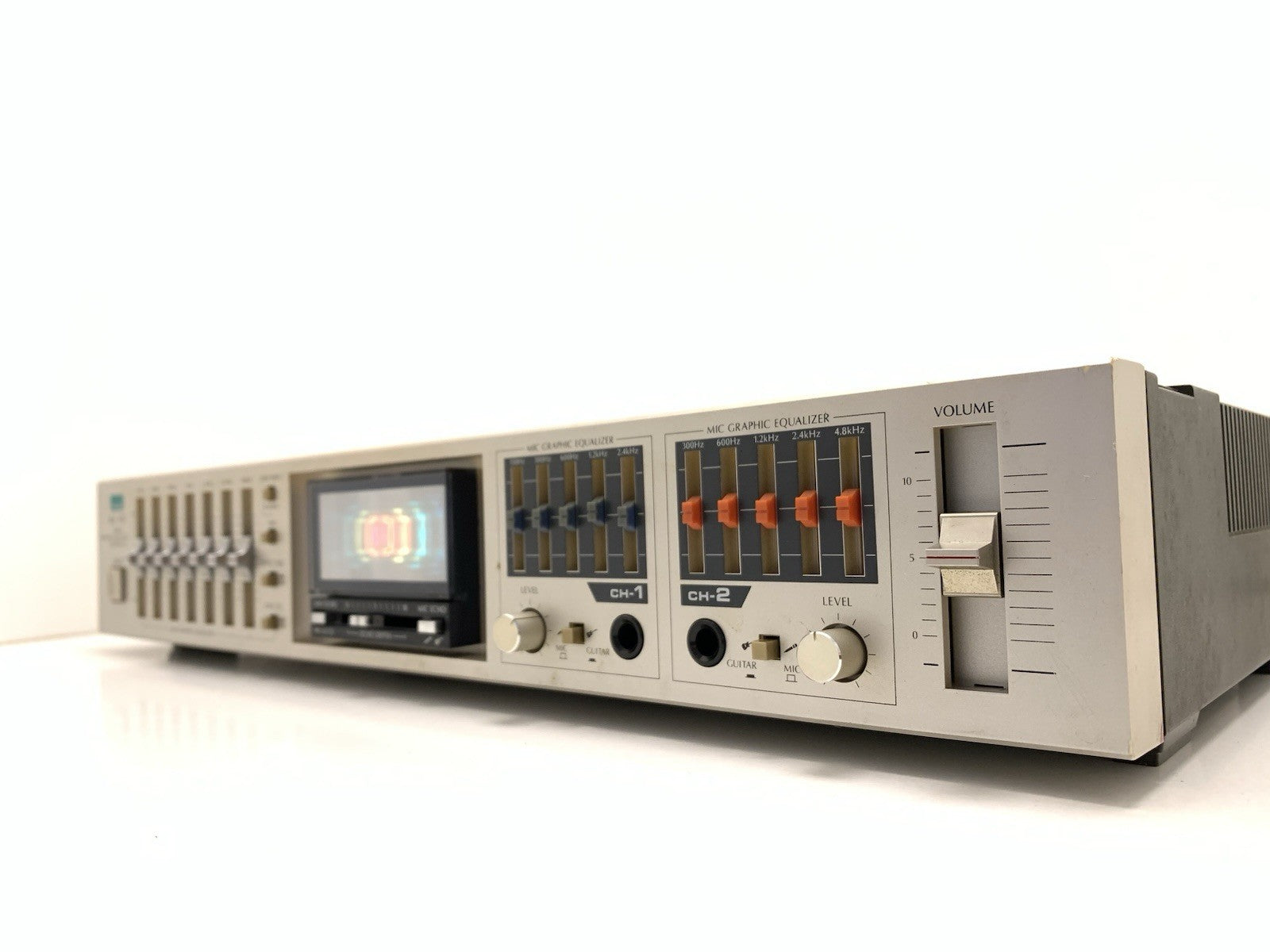 Sansui RG-707 Stereo Graphic Equalizer Consolette Vintage 1983 Work Good Look