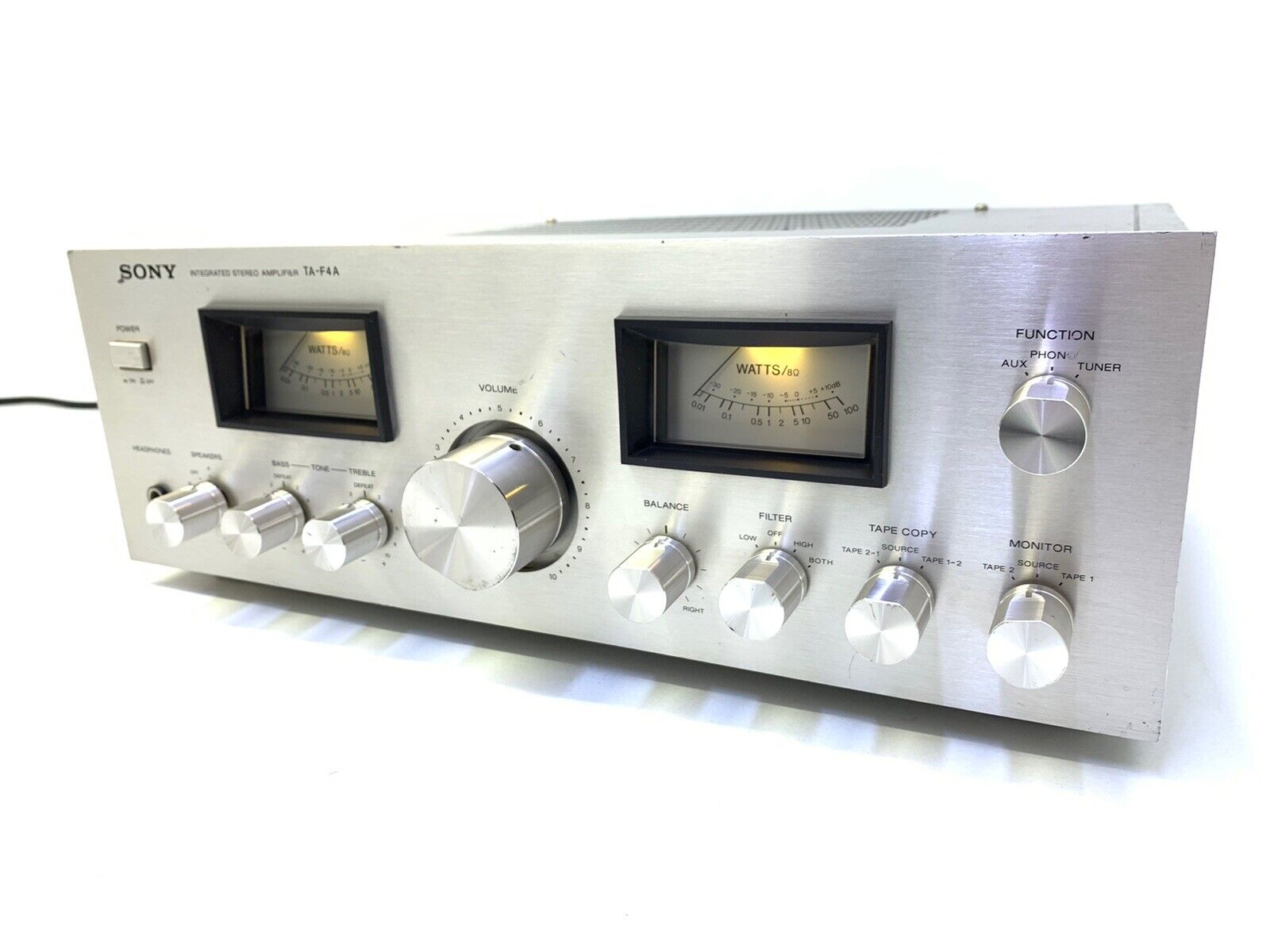 SONY TA-F4A Integrated Stereo Amplifier 80Watts RMS Vintage 1979 Hi Fi Good Look